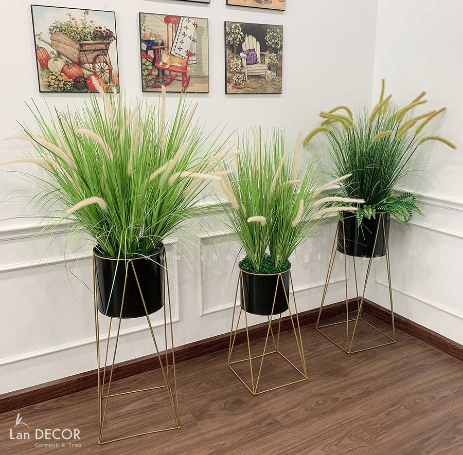Kệ cây cỏ đuôi chồn trang trí Landecor (110cm) - CC461