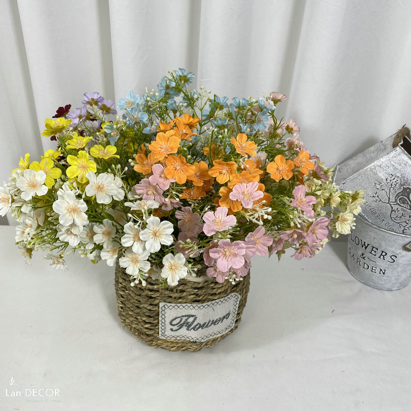 Cành Hoa Giả- Cành Hoa Nhí 5 Nhánh Giả Decor (30cm)- HC1416