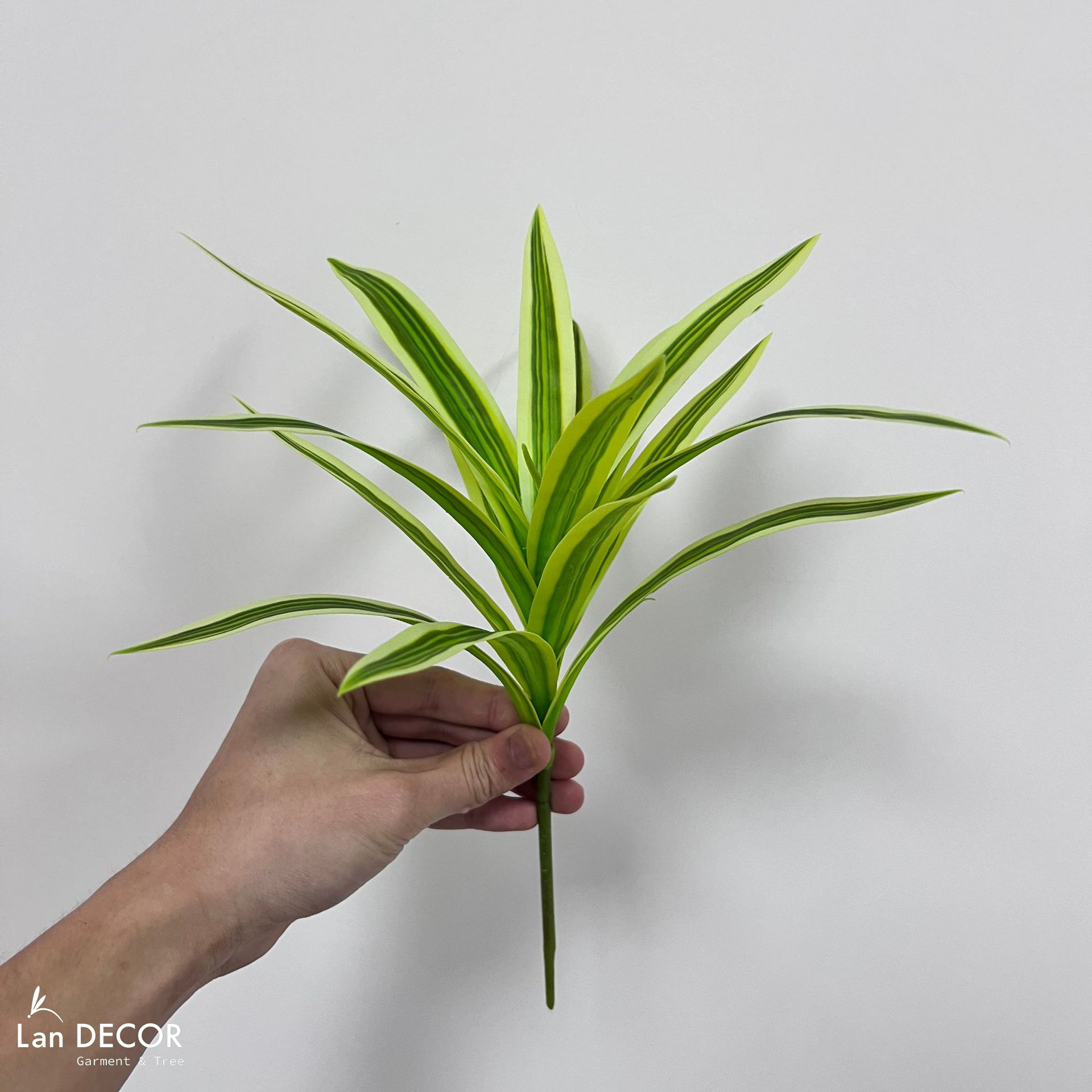 Cành Lá Giả Decor- Cành Phát Tài Giả 16 Lá Decor Độc Đáo (40cm)- HC1410