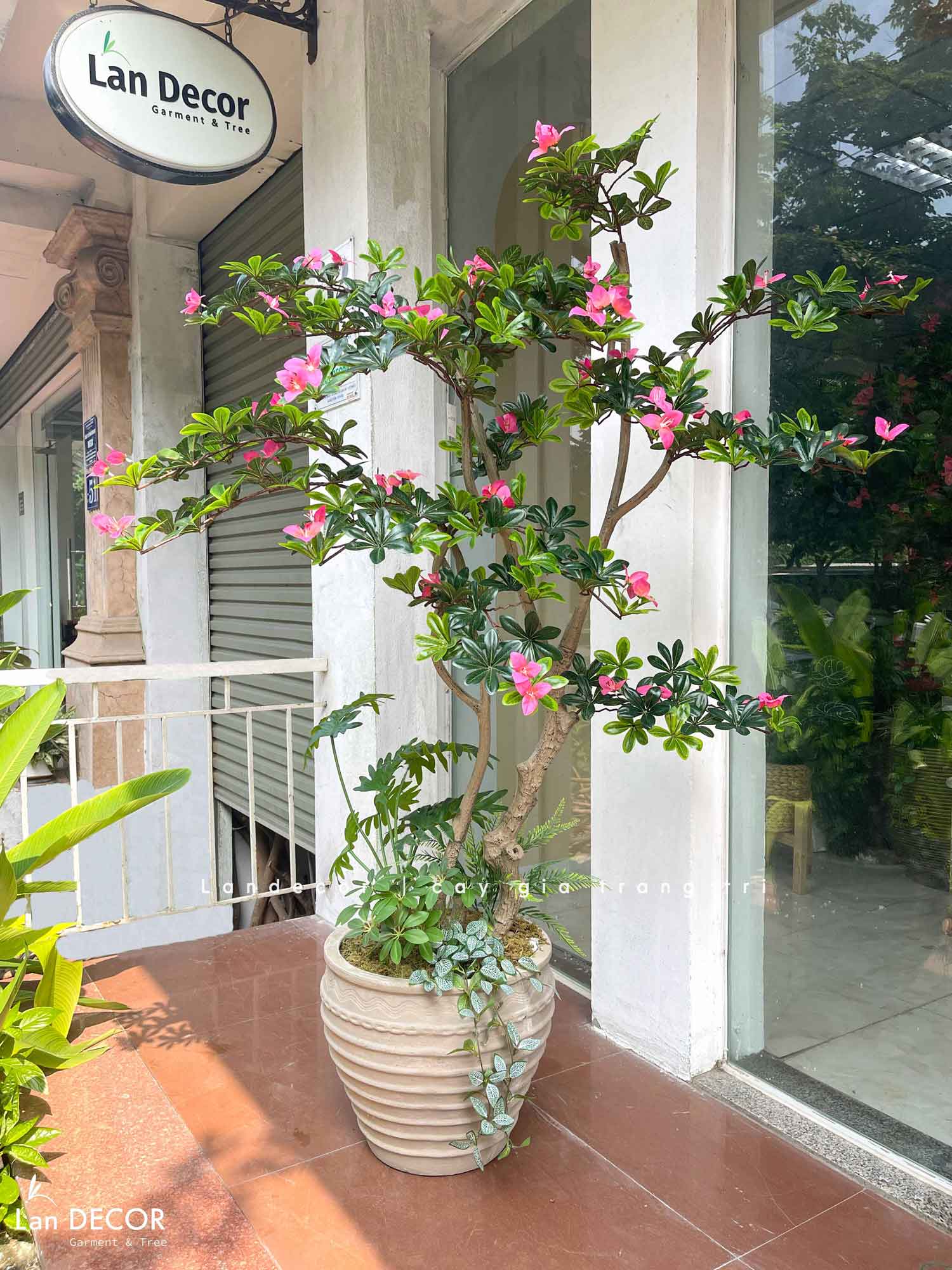 Cây Giả Thiết Kế- Cây Đỗ Quyên Giả Dáng Độc Đáo, Điểm Nhấn Trang Trí - CC1428