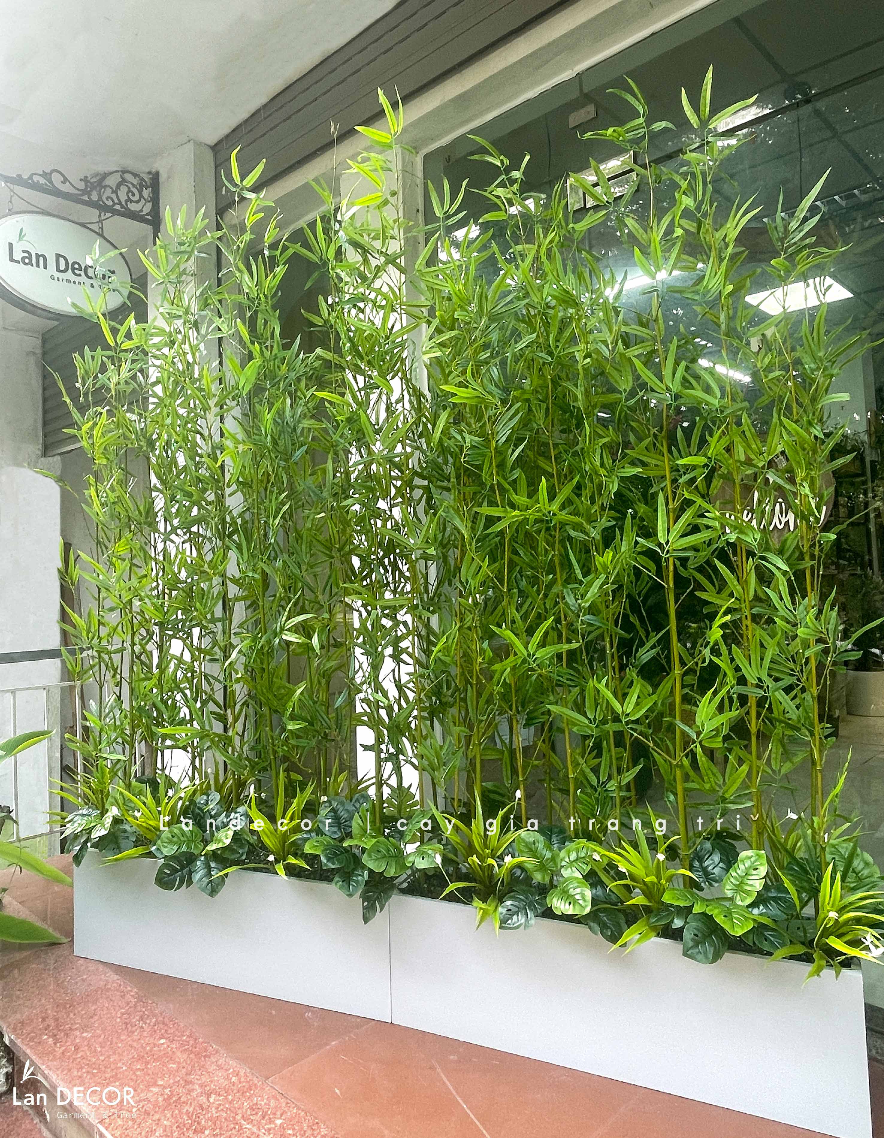 Tre Trúc Giả- Bồn Trúc Quân Tử Giả Thiết Kế Văn Phòng Công Ty (110x45x210cm)- BC288-1