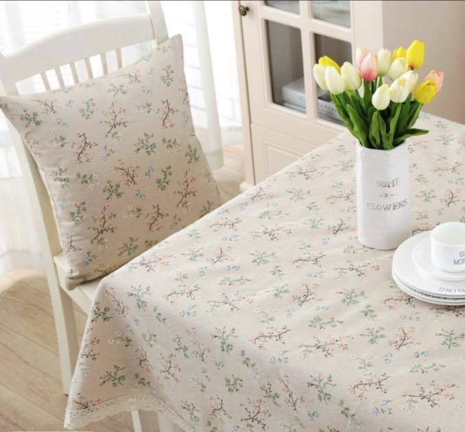 Khăn trải bàn hoa dây nhí xanh - TB268