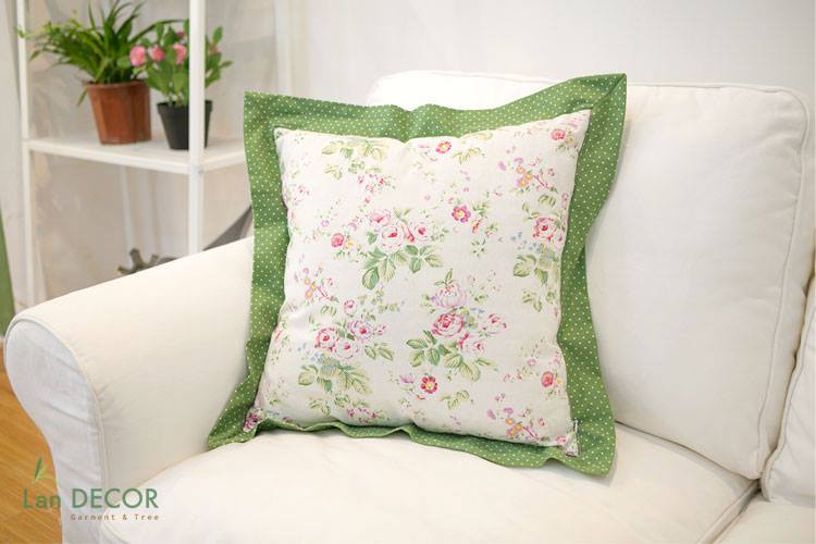 TB291 - Khăn trải bàn lá hoa đỏ