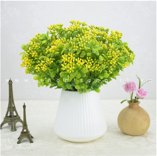 Cành Hoa Lá Giả, Cành Hoa Ngâu Giả Trang Trí (30cm) - HC1127