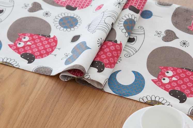 Vải họa tiết Canvas TB267 - Vải Canvas họa tiết cú mèo đỏ Tổng Kho Sỉ Cây Giả Trang Trí Lan Decor - Giá Từ Nhà Sản Xuất