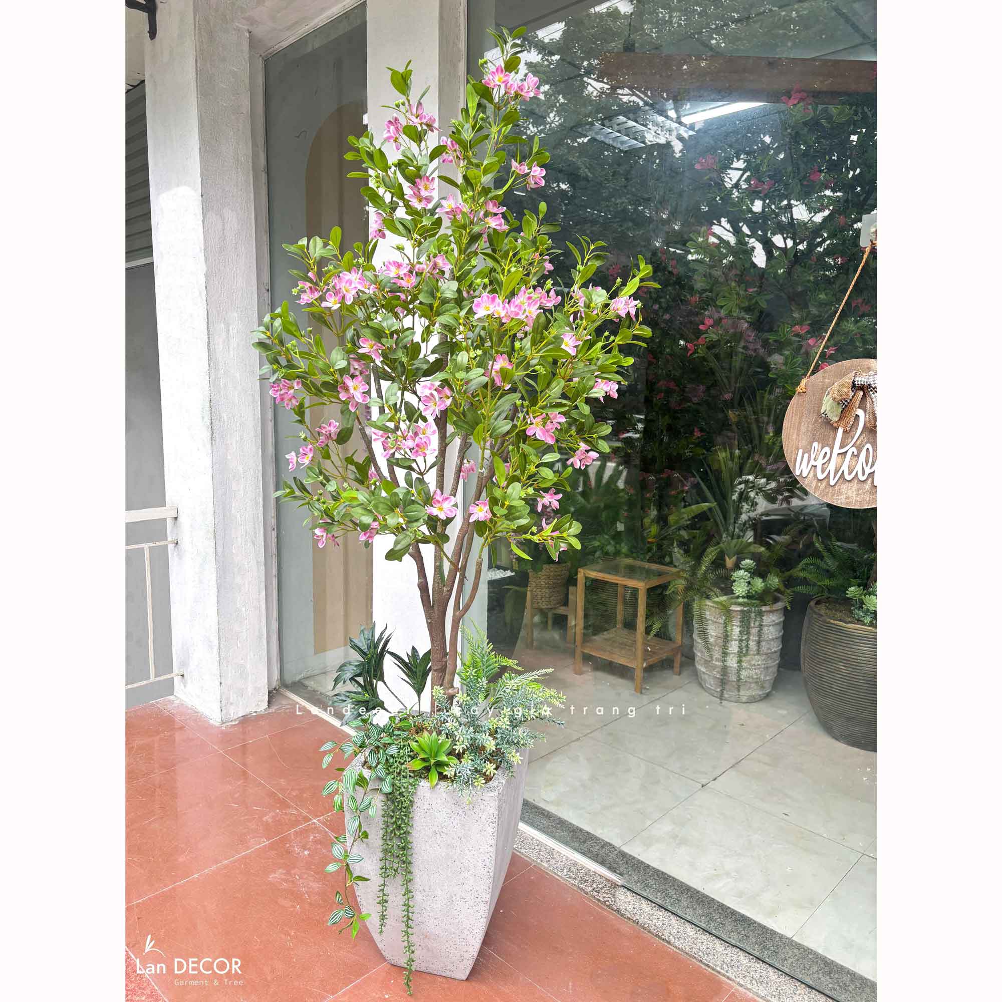 Cây Hoa Giả Decor - Cây Hoa Sim Giả Trang Trí Nội Thất - CC1413