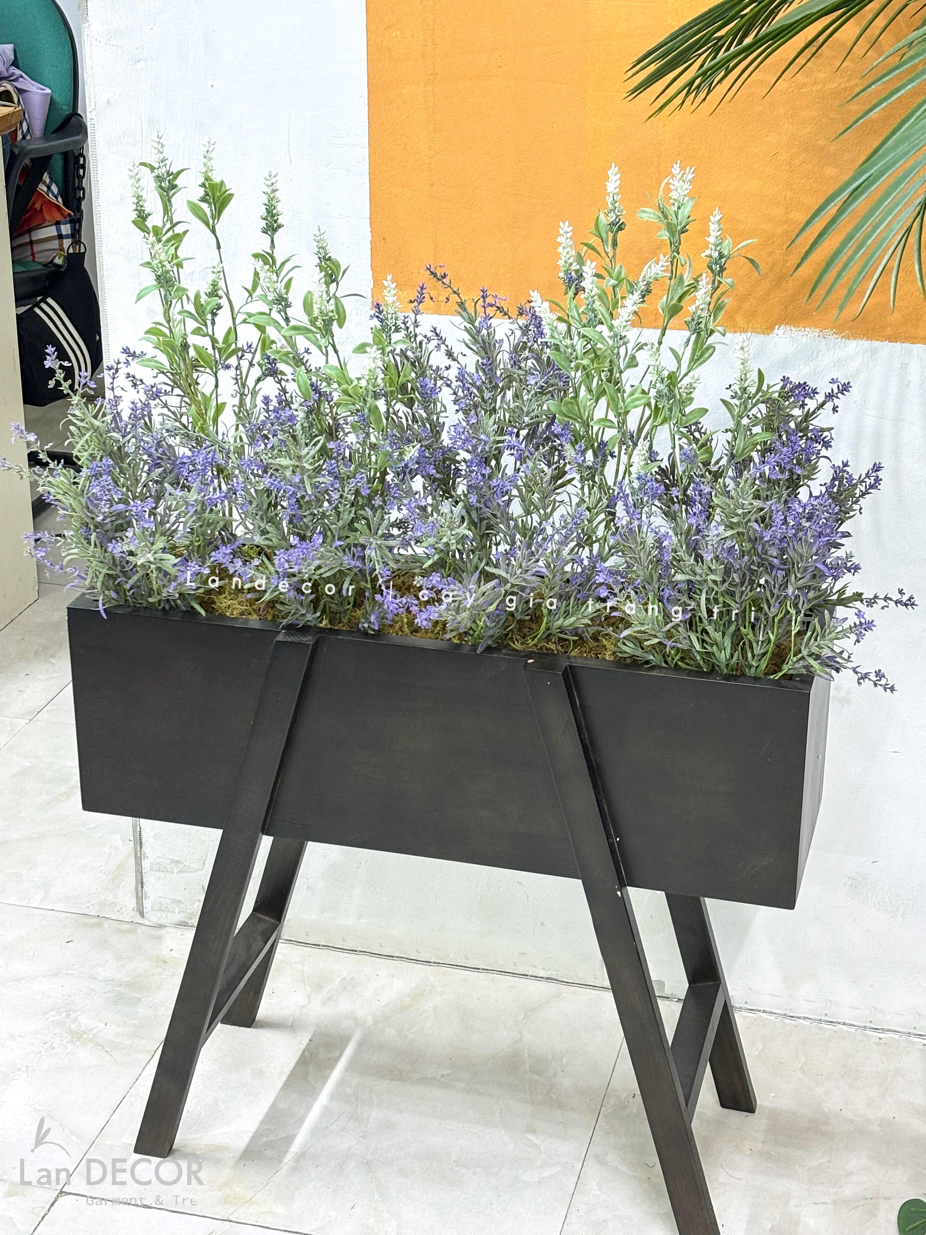 Kệ Hoa Giả Decor - Kệ Hoa Oải Hương Trang Trí Cửa Hiệu Vintage (100X50X110cm)- BC279