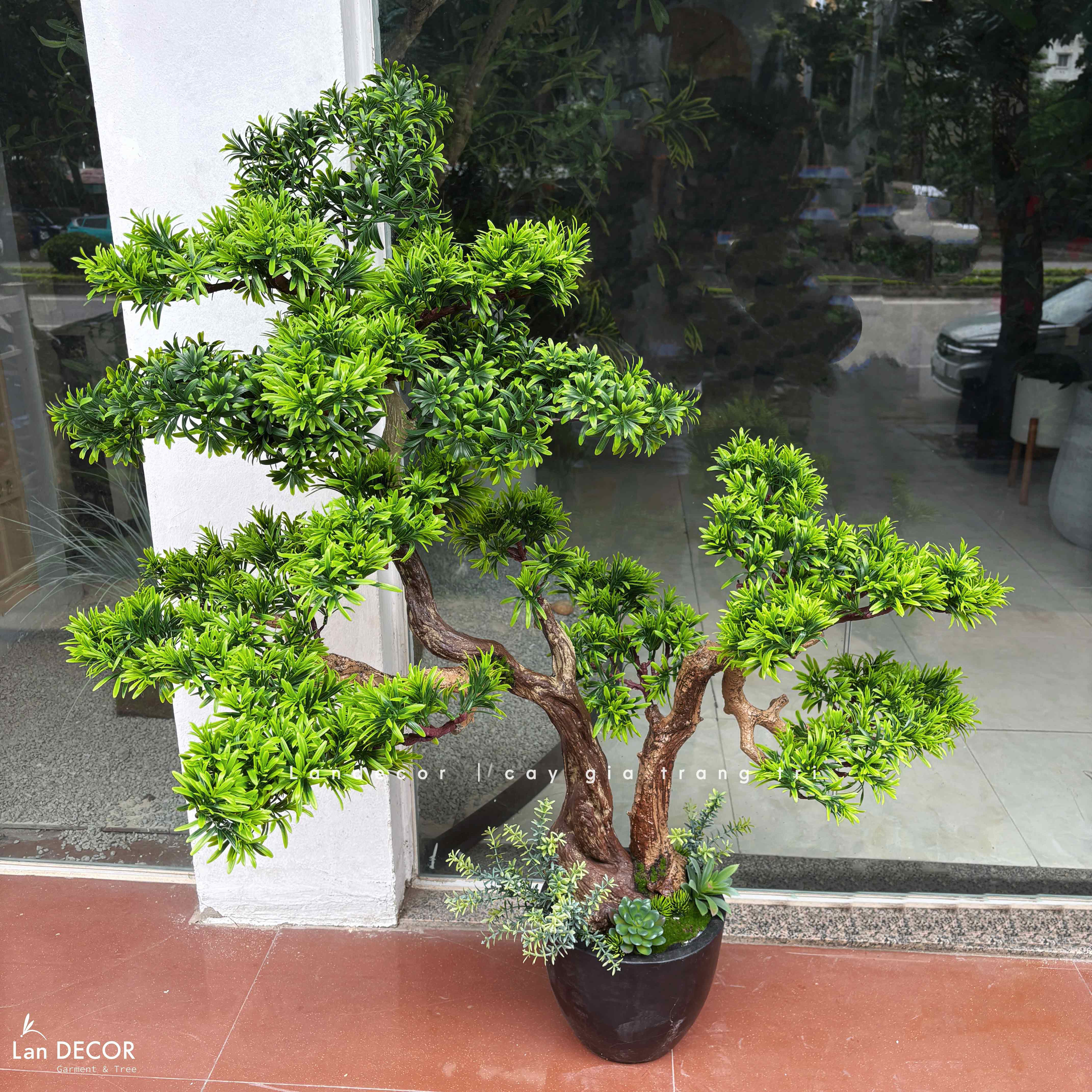 Cây Bonsai Thiết Kế - Cây Tùng Bonsai Giả Thiết Kế Tiểu Cảnh (110cm)- CC1335
