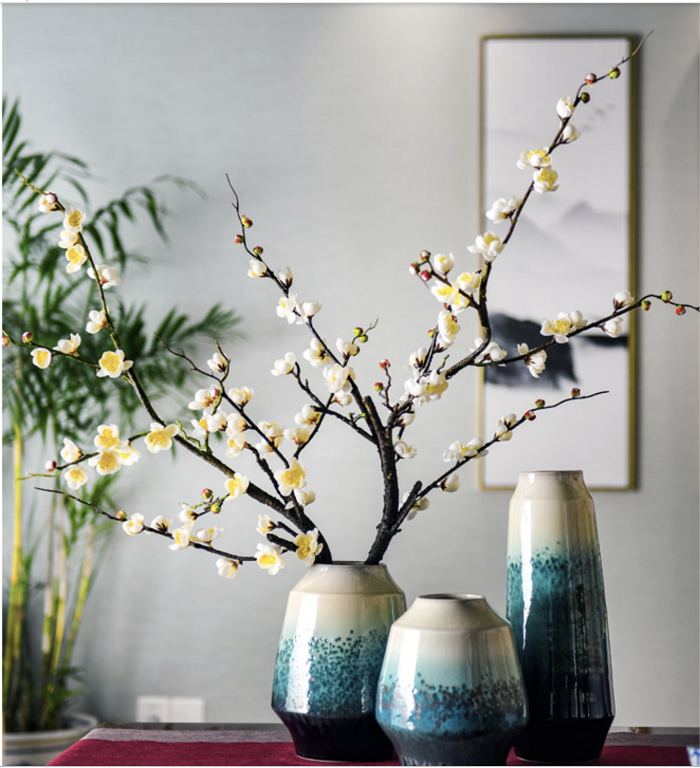 Cành hoa đào trắng (120cm) - HC808-3