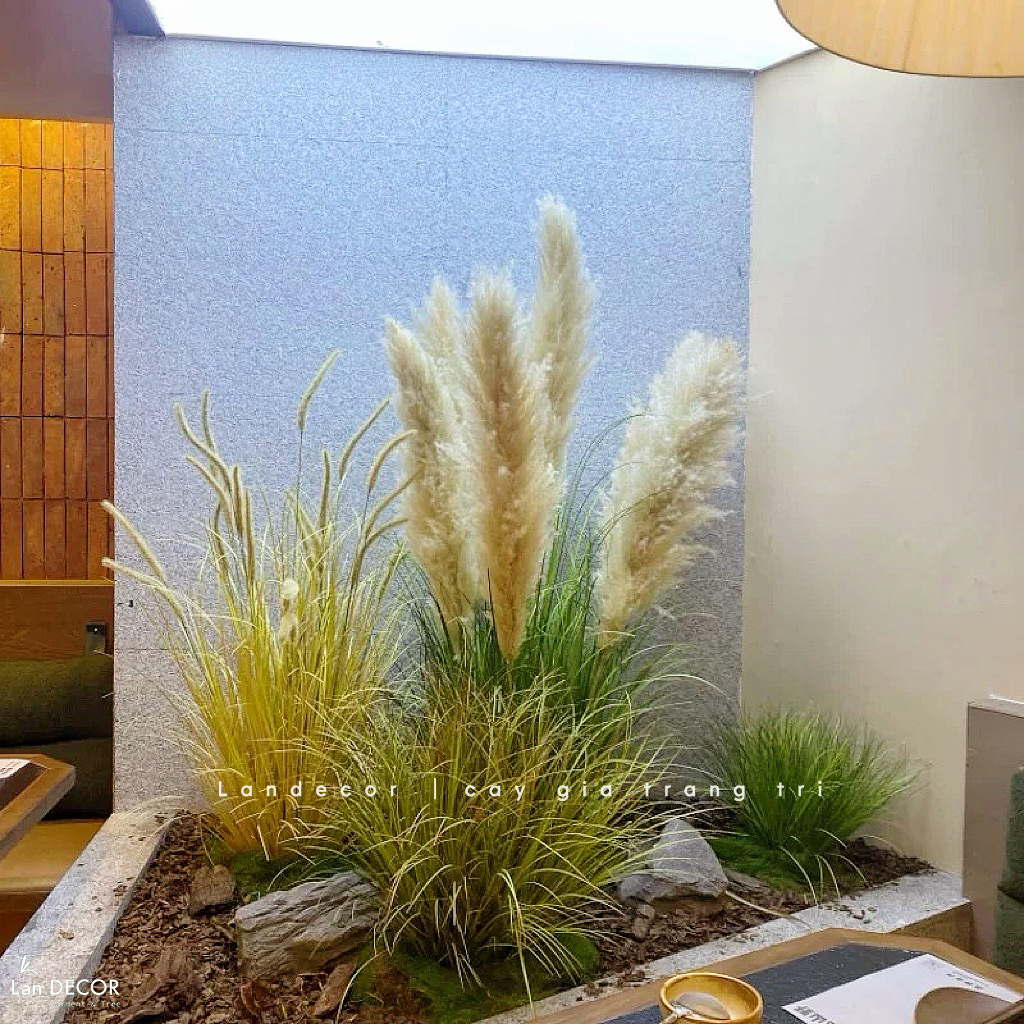 Tiểu Cảnh Bồn Lau - Thiết Kế Tiểu Cảnh Lau Giả Decor Không Gian Tạo Điểm Nhấn