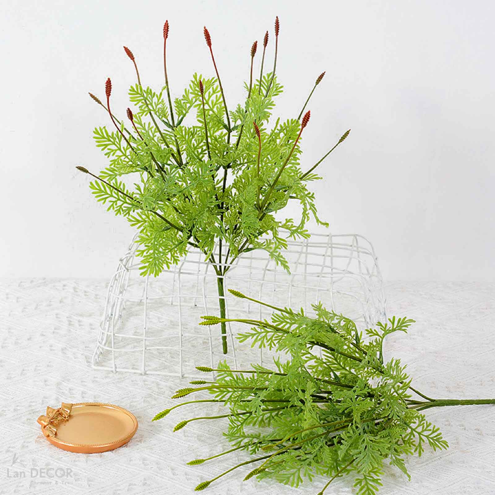 Cành Lá Giả- Cành Lá Mùi Mầm Xanh Giả Trang Trí (35cm)- HC1246