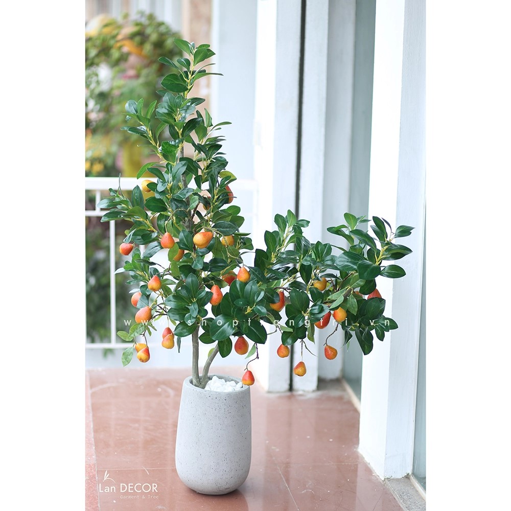 Cây lê má đào trang trí nhà đẹp Landecor ( 140cm) - CC402