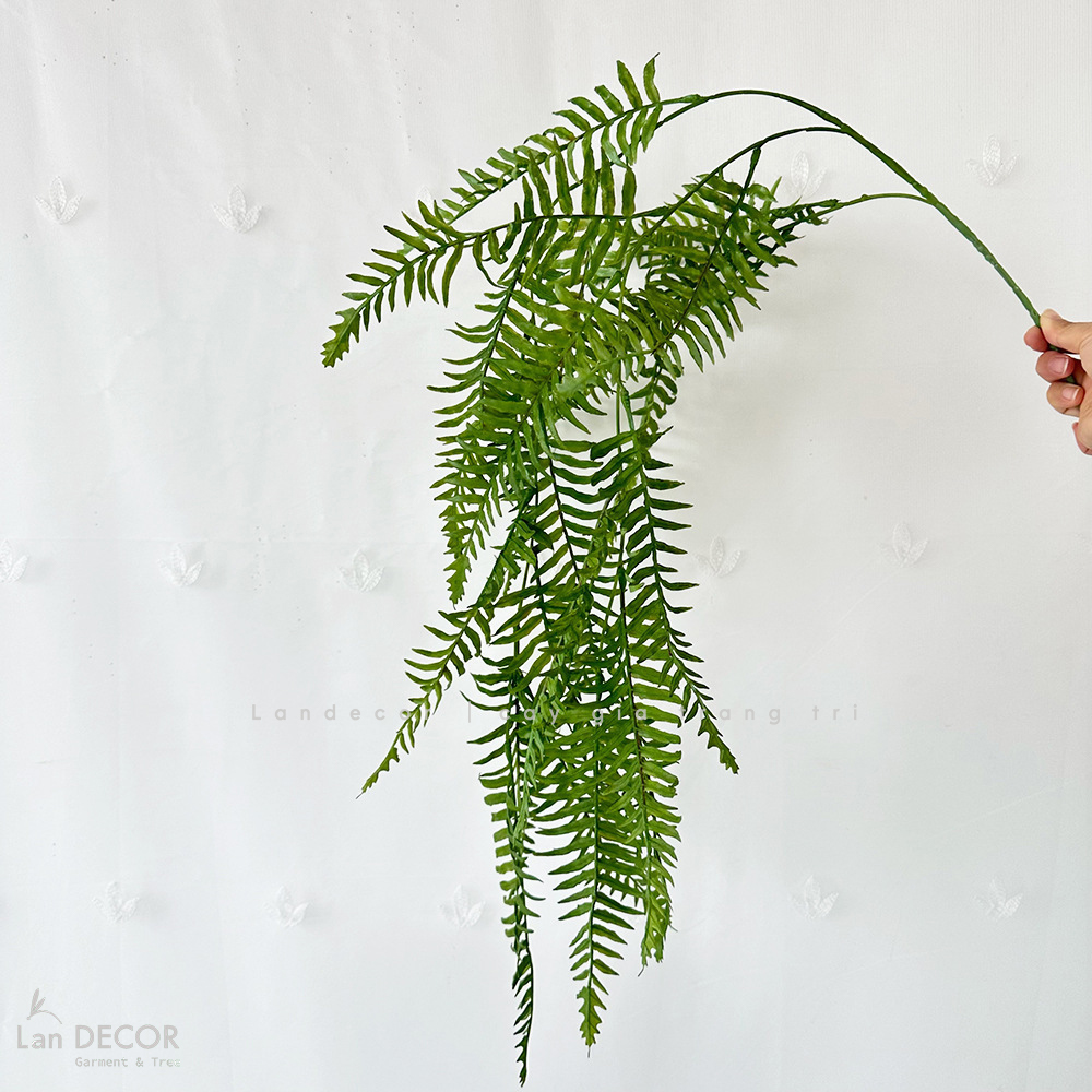 Cành Lá Giả- Cành Dương Xỉ Rủ Thiết Kế Tiểu Cảnh Treo (110cm)- HC1415