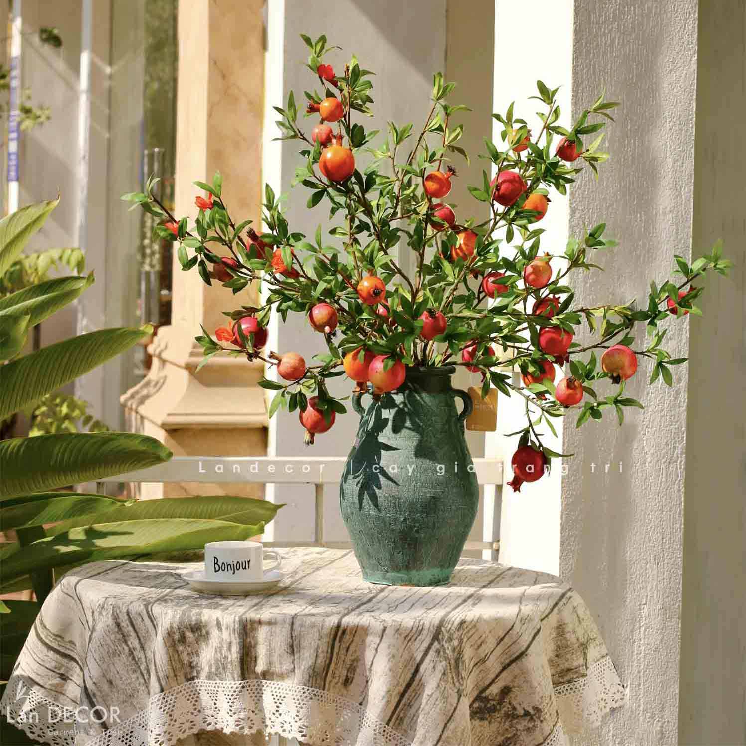 LỰU GIẢ TRANG TRÍ- TỔNG HỢP MẪU BÌNH LỰU ĐỎ TRƯNG TẾT ĐÓN TÀI LỘC