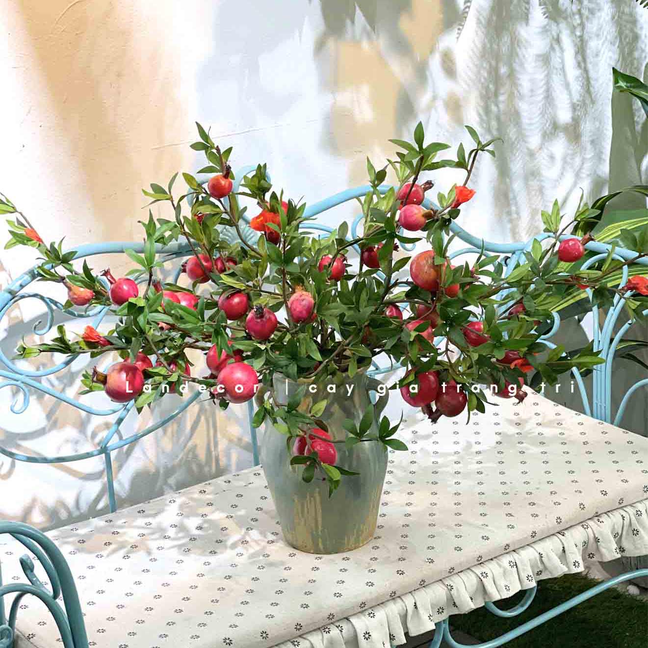 LỰU GIẢ TRANG TRÍ- TỔNG HỢP MẪU BÌNH LỰU ĐỎ TRƯNG TẾT ĐÓN TÀI LỘC