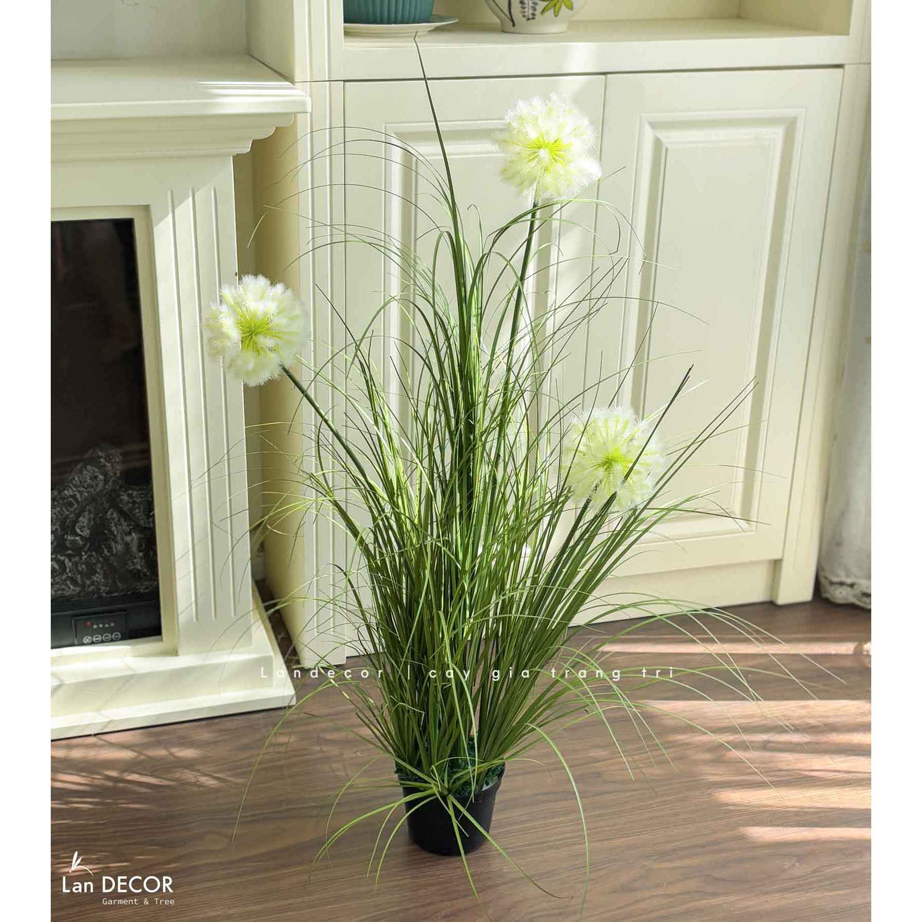 Hoa Giả Decor- Bụi Hoa Bồ Công Anh Giả Trang Trí Nhà Cửa, Decor Cửa Tiệm (cao 100cm, tán 65cm)- CC1097
