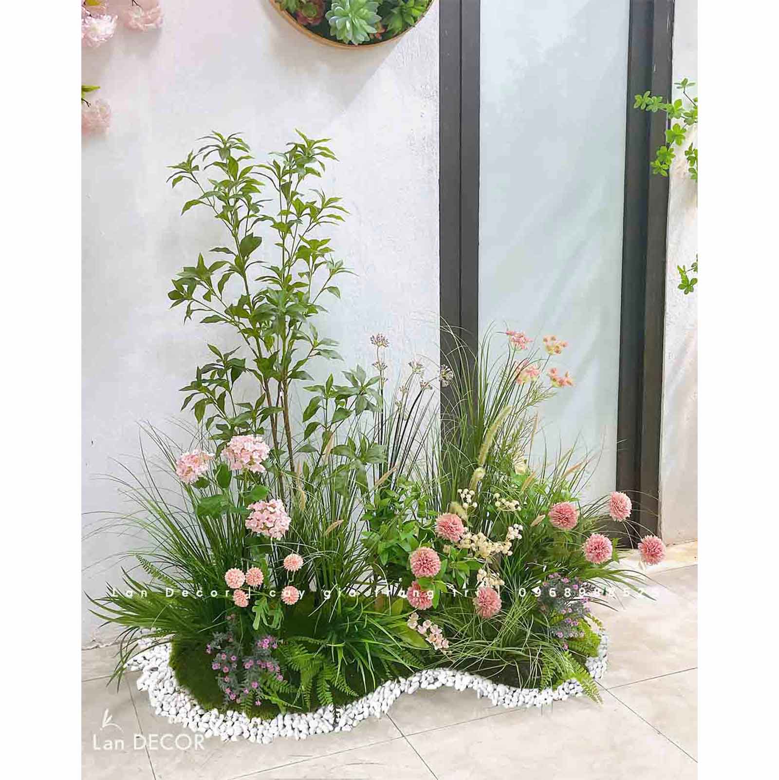 BỒN RÊU HOA DECOR PHONG CÁCH NHẸ NHÀNG (100X50X130CM)- RC032