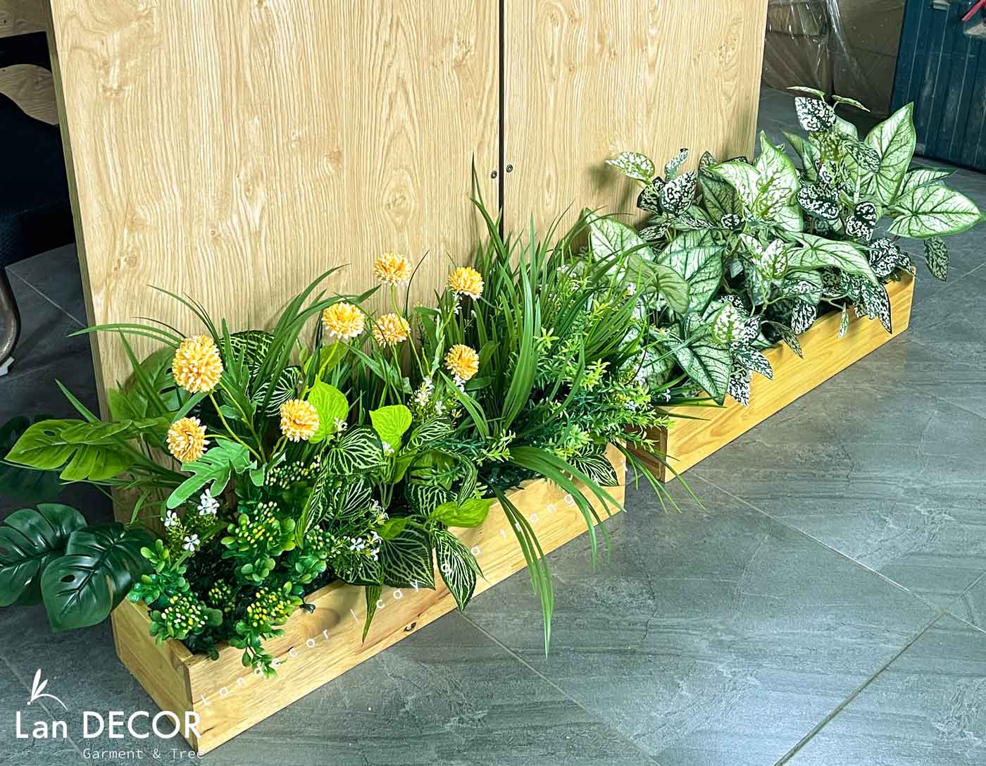 Bồn Cây Tiểu Cảnh- Bồn Cây Giả Thiết Kế Không Gian Xanh (85X40X44CM)- BC181