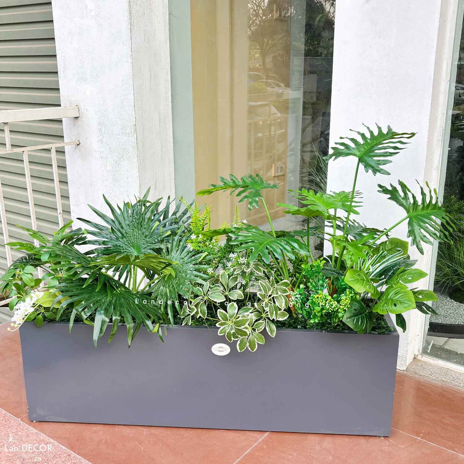 Bồn Cây Tiểu Cảnh- Bồn Cây Giả Thiết Kế Không Gian Xanh Tự Nhiên (120X50X90CM) - BC243