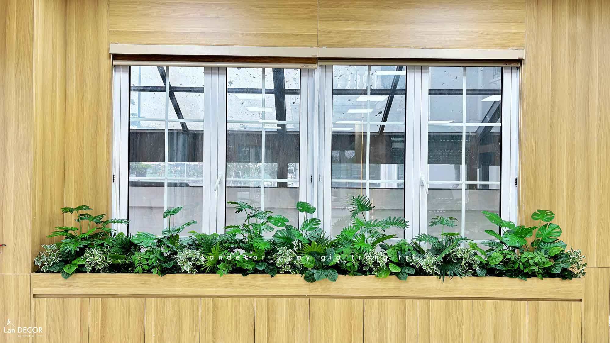 Thiết Kế, Thi Công Tường Cây Giả, Tường Rêu Giả, Bồn Cây Tiểu Cảnh Văn Phòng Tây Tựu