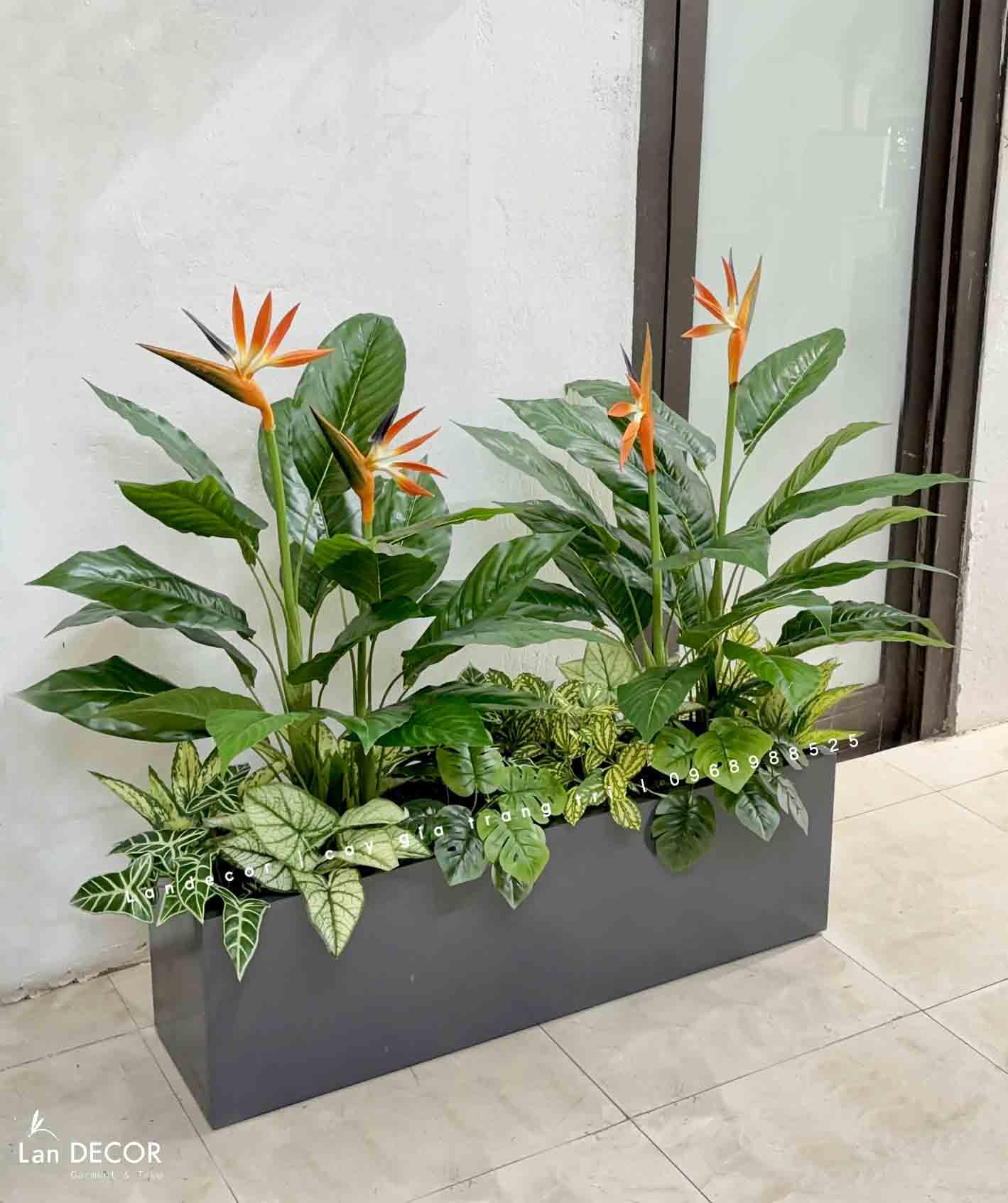 Bồn Hoa Thiên Điểu Thiết Kế Không Gian (35X120X105cm)- CC993