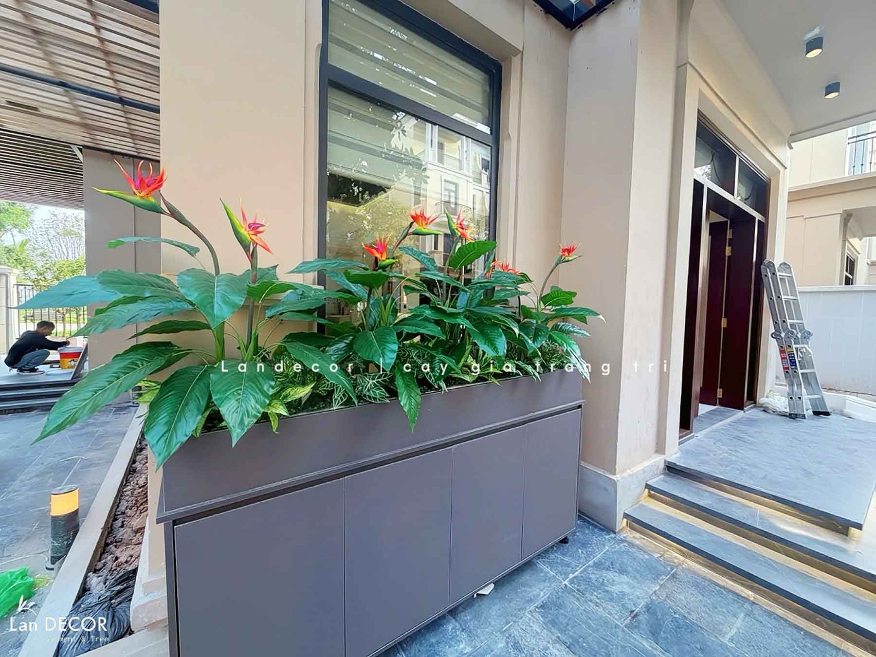 Bồn Hoa Thiên Điểu Thiết Kế Không Gian (35X120X105cm)- CC993