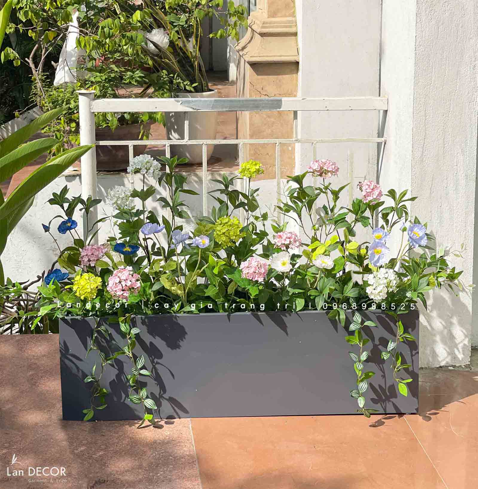 Hộp Gỗ Trồng Cây Decor Tiểu Cảnh (25x100x30cm)- HGO18