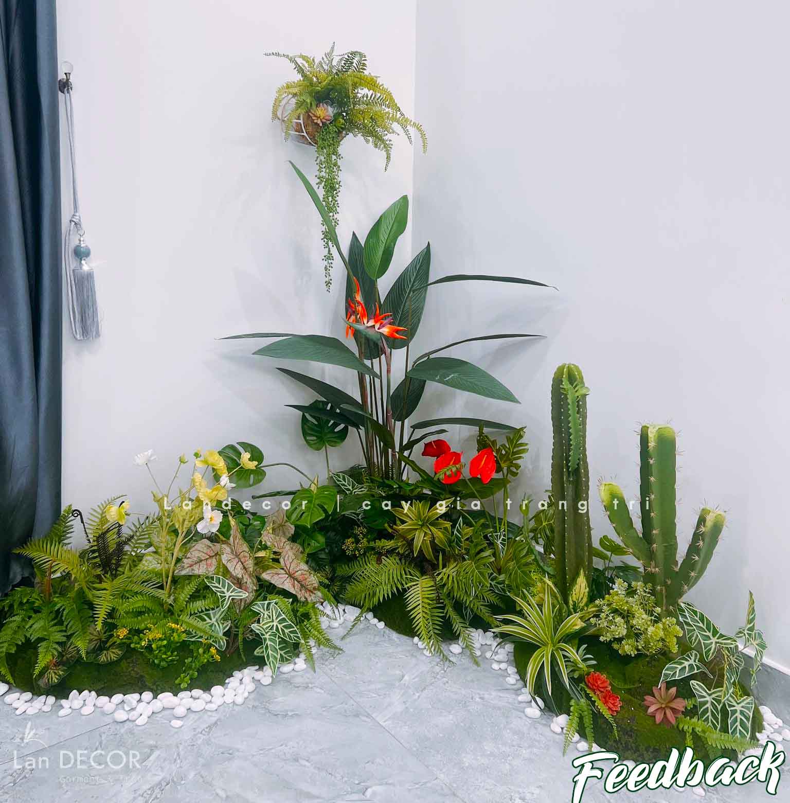 BỒN RÊU XƯƠNG RỒNG TRỤ TRANG TRÍ KHÔNG GIAN- RC004