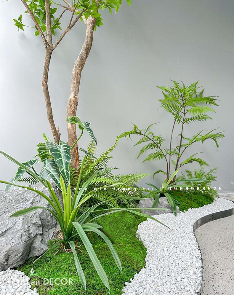 TRANG TRÍ KHÔNG GIAN XANH VỚI BỒN RÊU CÂY LINH SƠN- RC040