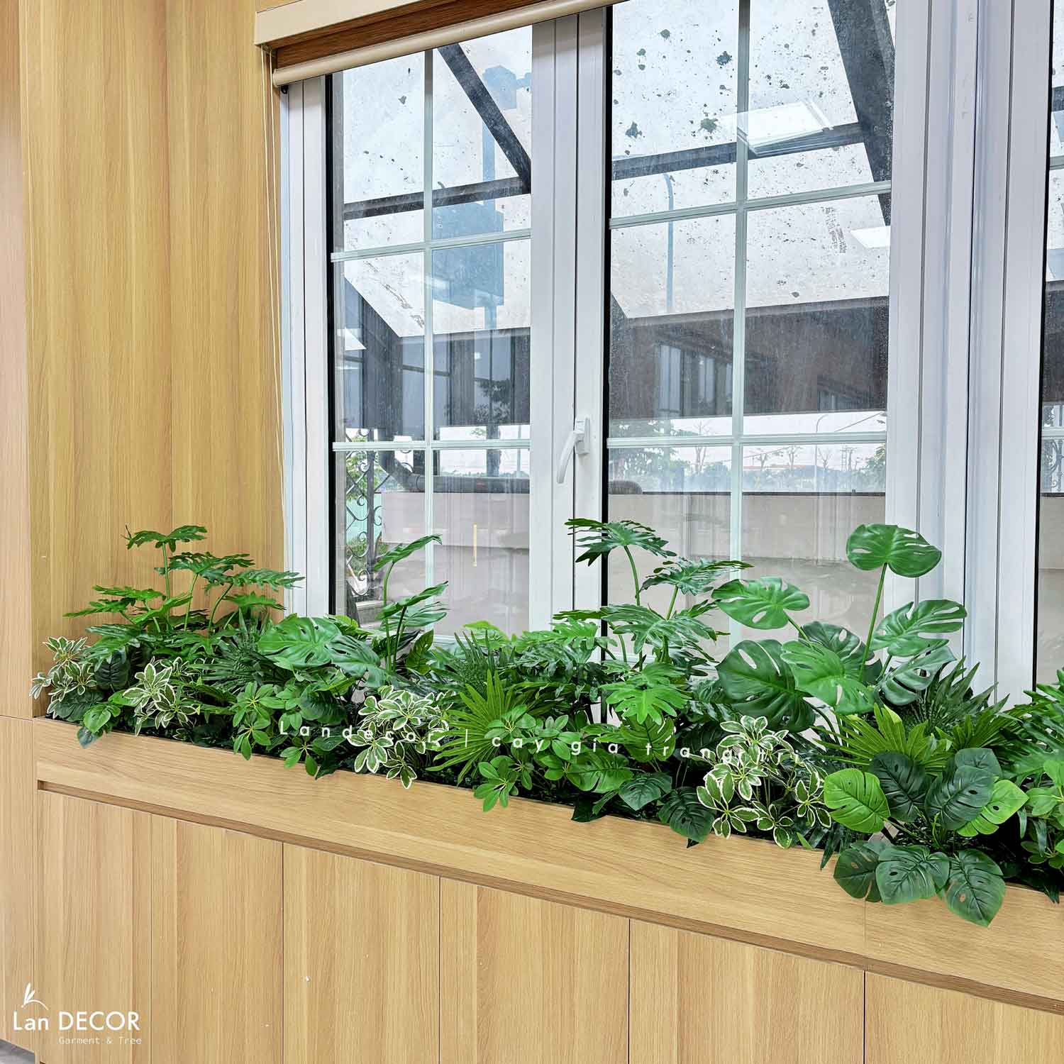 Thiết Kế, Thi Công Tường Cây Giả, Tường Rêu Giả, Bồn Cây Tiểu Cảnh Văn Phòng Tây Tựu