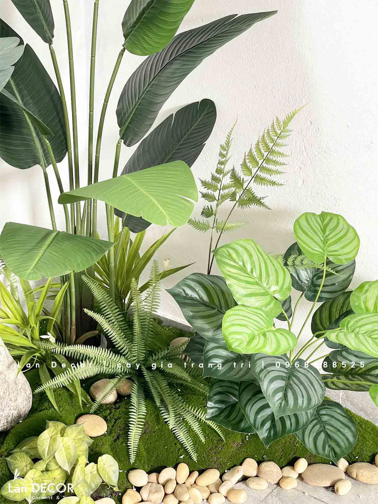 BỒN RÊU CHUỐI THIÊN ĐIỂU THIẾT KẾ TIỂU CẢNH XANH MÁT (130x90x150cm)- RC046