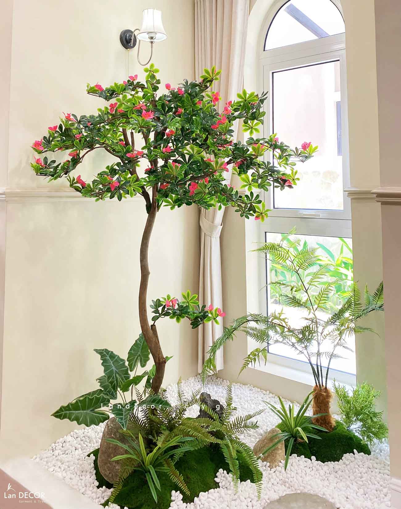 Dương Xỉ Tiểu Cảnh- Tiểu Cảnh Dương Xỉ Culi Điểm Nhấn Không Gian Thiết Kế (50X50X100cm)- CC1175