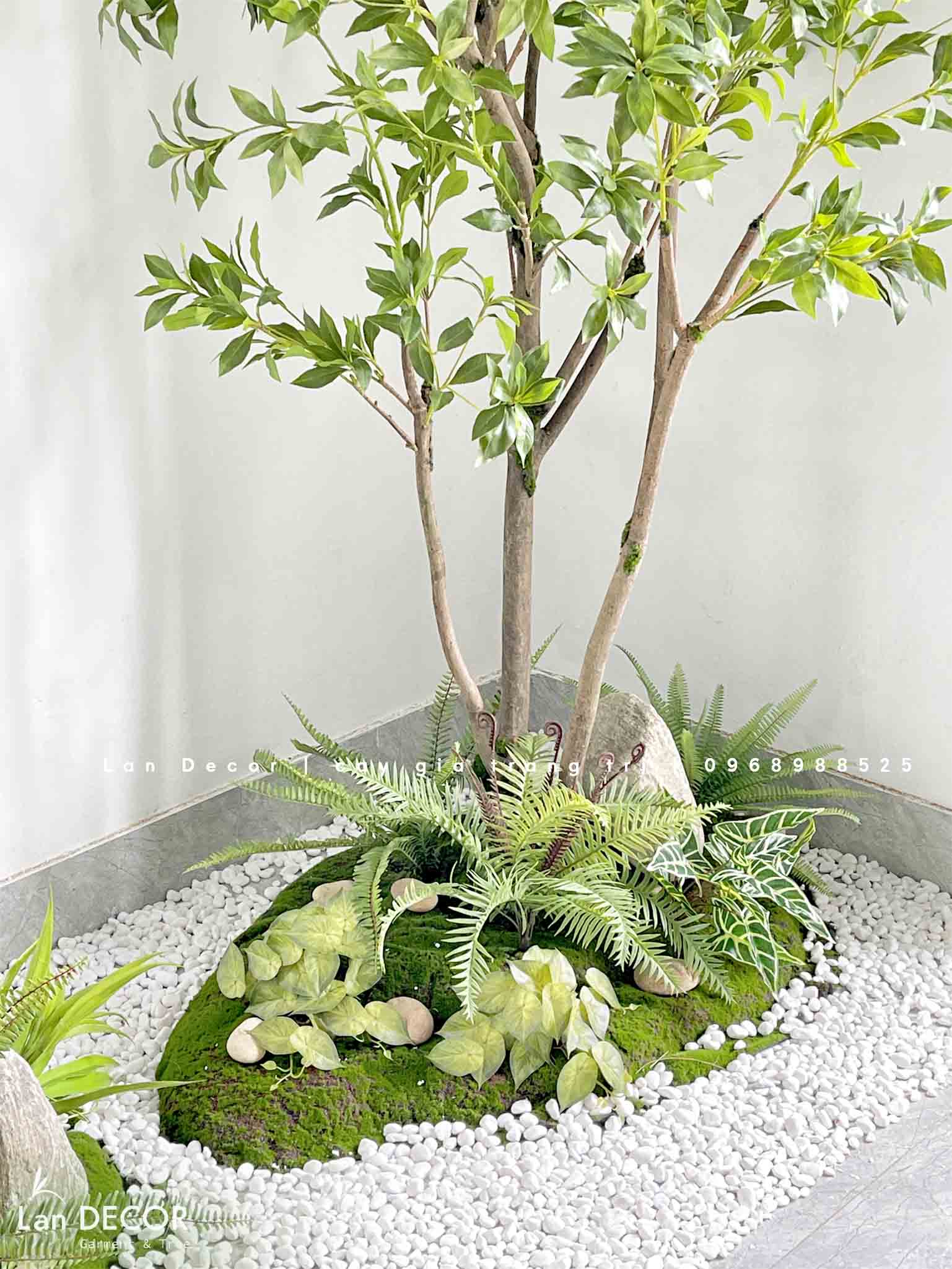 BỒN RÊU CÂY LINH SƠN TRANG TRÍ KHÔNG GIAN ẤN TƯỢNG (220X105X220cm)- RC049