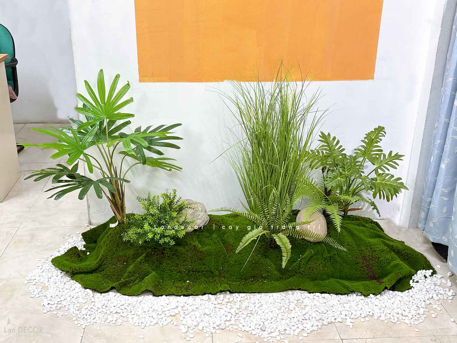 Tiểu Cảnh Cây Giả- Bồn Cây Linh Sơn Thiết Kế Tiểu Cảnh Khô, Decor Không Gian - RC070