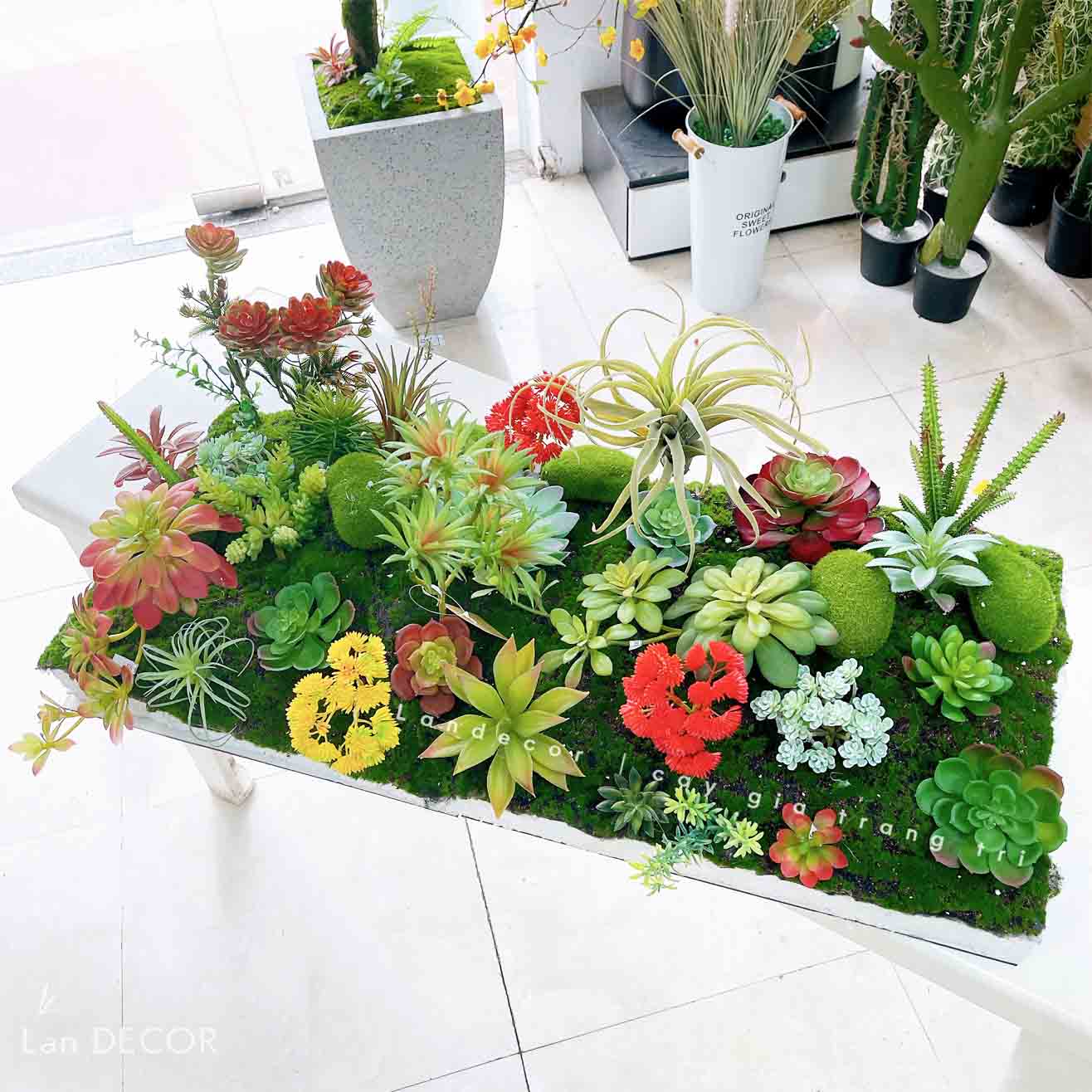 BỒN RÊU SEN ĐÁ THIẾT KẾ ẤN TƯỢNG (160x36cm)- CC803