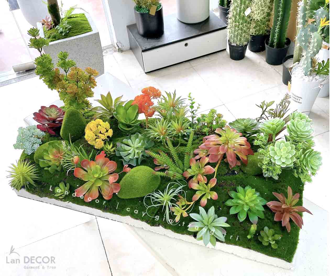 BỒN RÊU SEN ĐÁ THIẾT KẾ ẤN TƯỢNG (160x36cm)- CC803