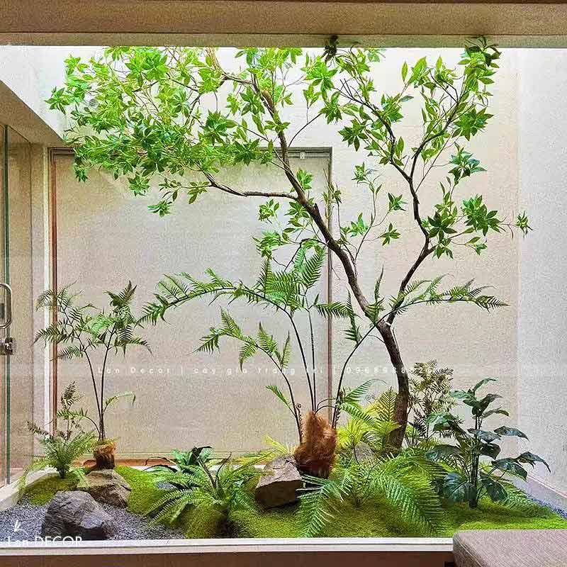 Cây Giả Thiết Kế- Cây Linh Sơn Thiết Kế Tiểu Cảnh Ấn Tượng - CC1005