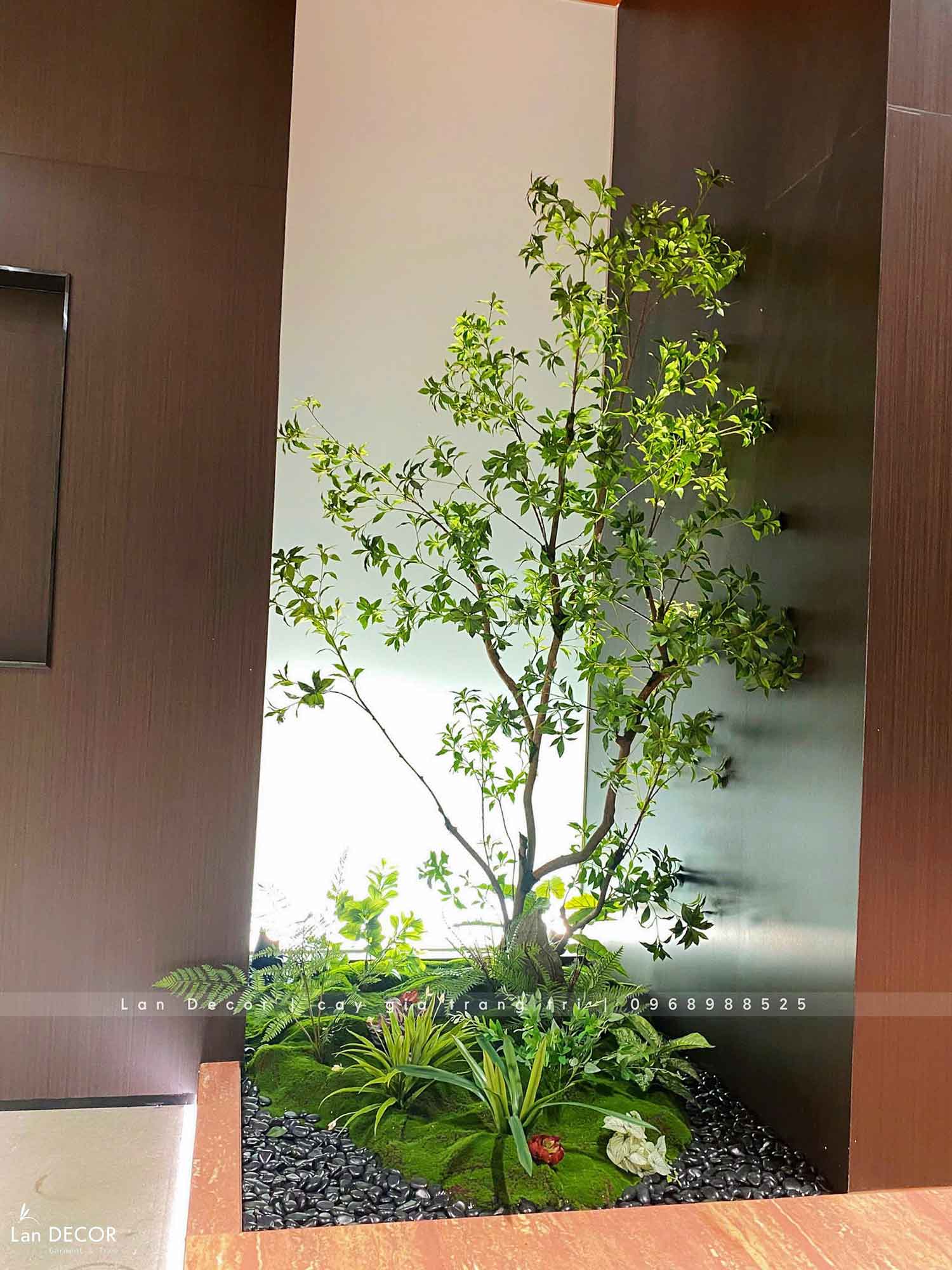 Thiết Kế Tiểu Cảnh Không Gian Xanh, Decor Lau Giả Tạo Điểm Nhấn Ấn Tượng, Hiện Đại
