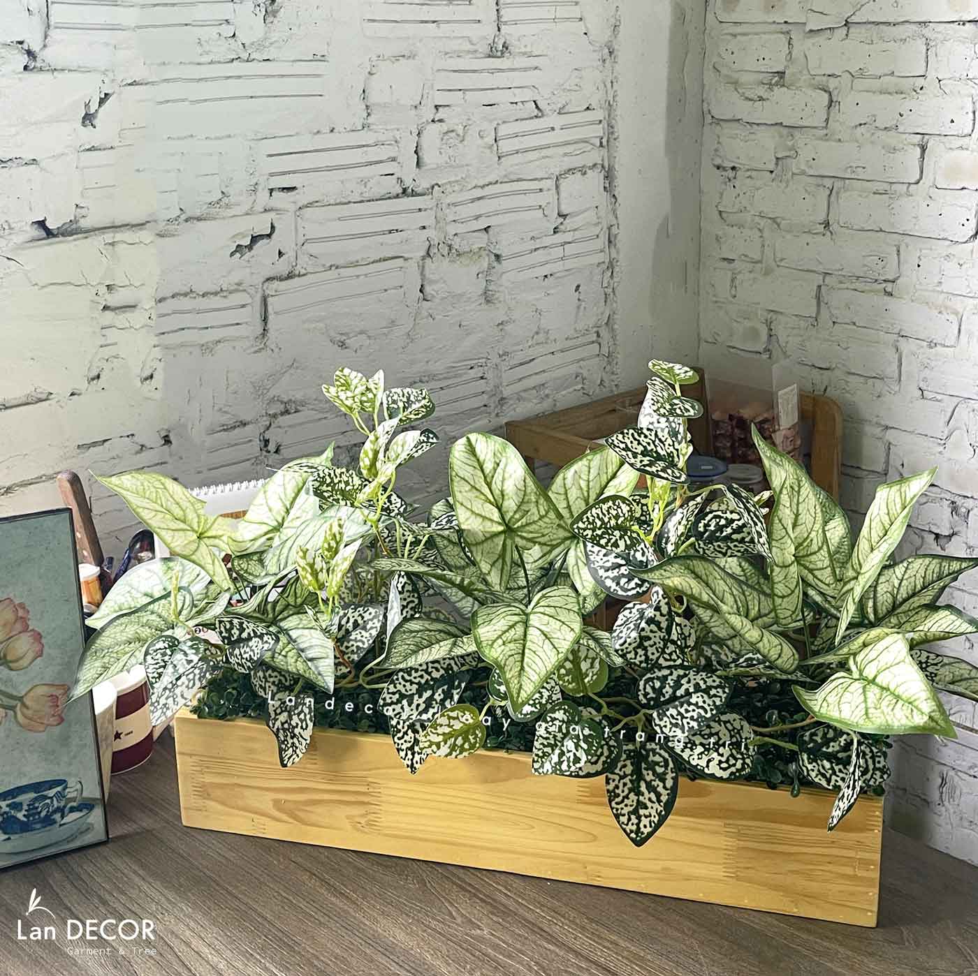 Bồn Cây Tiểu Cảnh- Bồn Cây Giả Thiết Kế Không Gian Xanh (85X40X44CM)- BC181