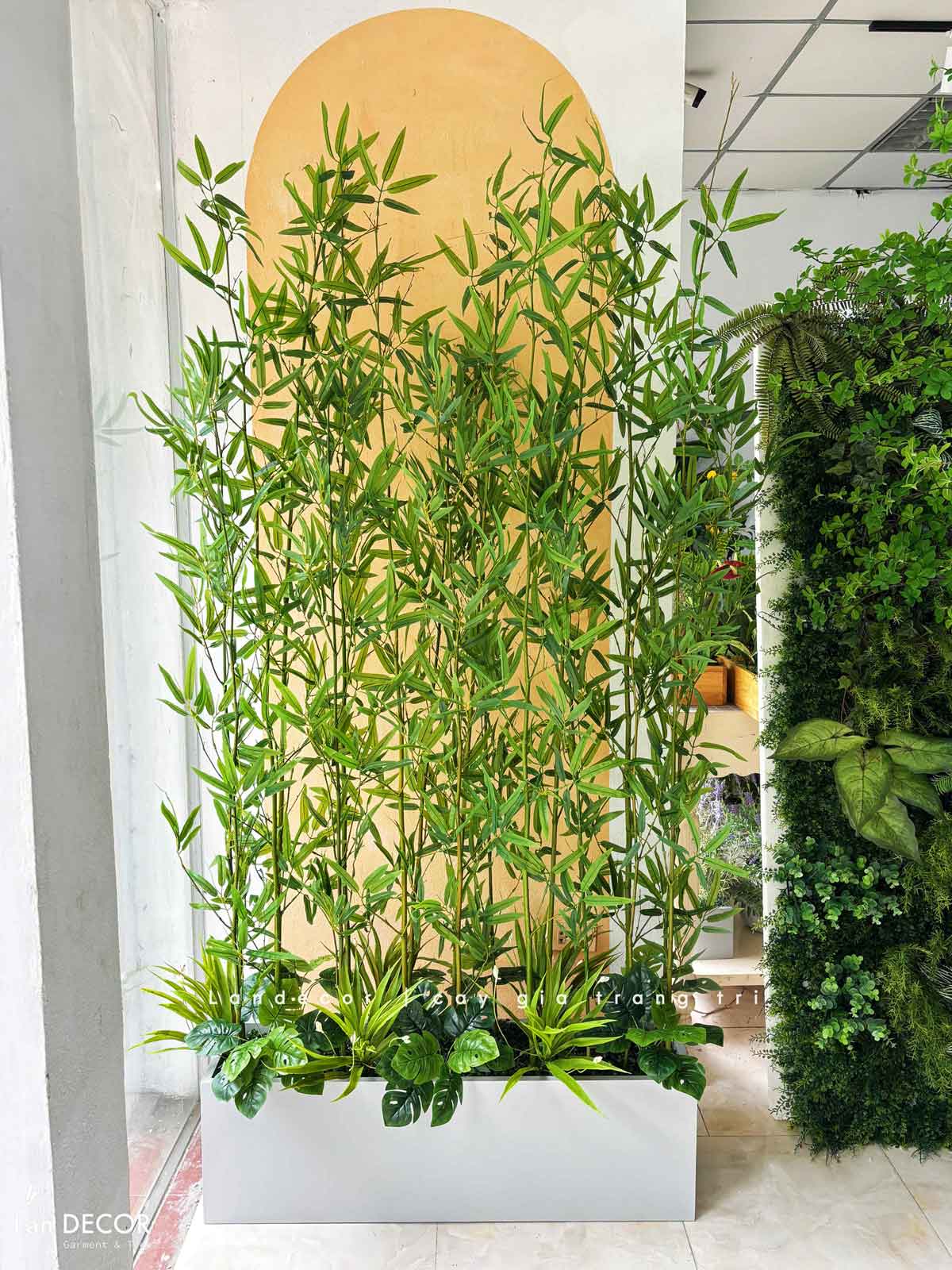 Tre Trúc Giả- Bồn Trúc Quân Tử Giả Thiết Kế Văn Phòng Công Ty (110x45x210cm)- BC288-1