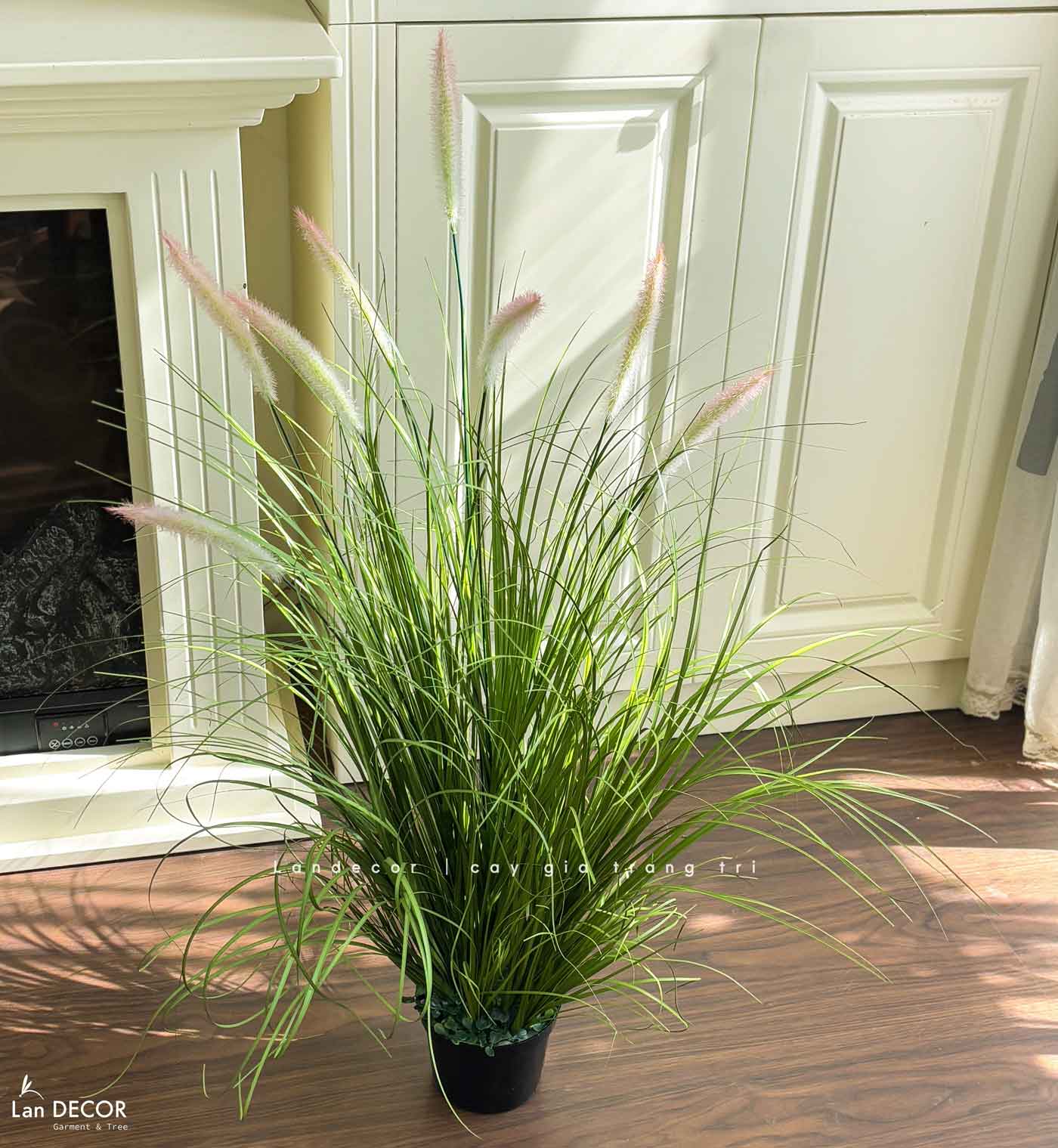 Cỏ Lau Giả - Bụi Cỏ Lau Hồng Decor Tiểu Cảnh Lau Giả, Thiết Kế Hiện Đại (cao 110cm, tán 55cm)- CC1100