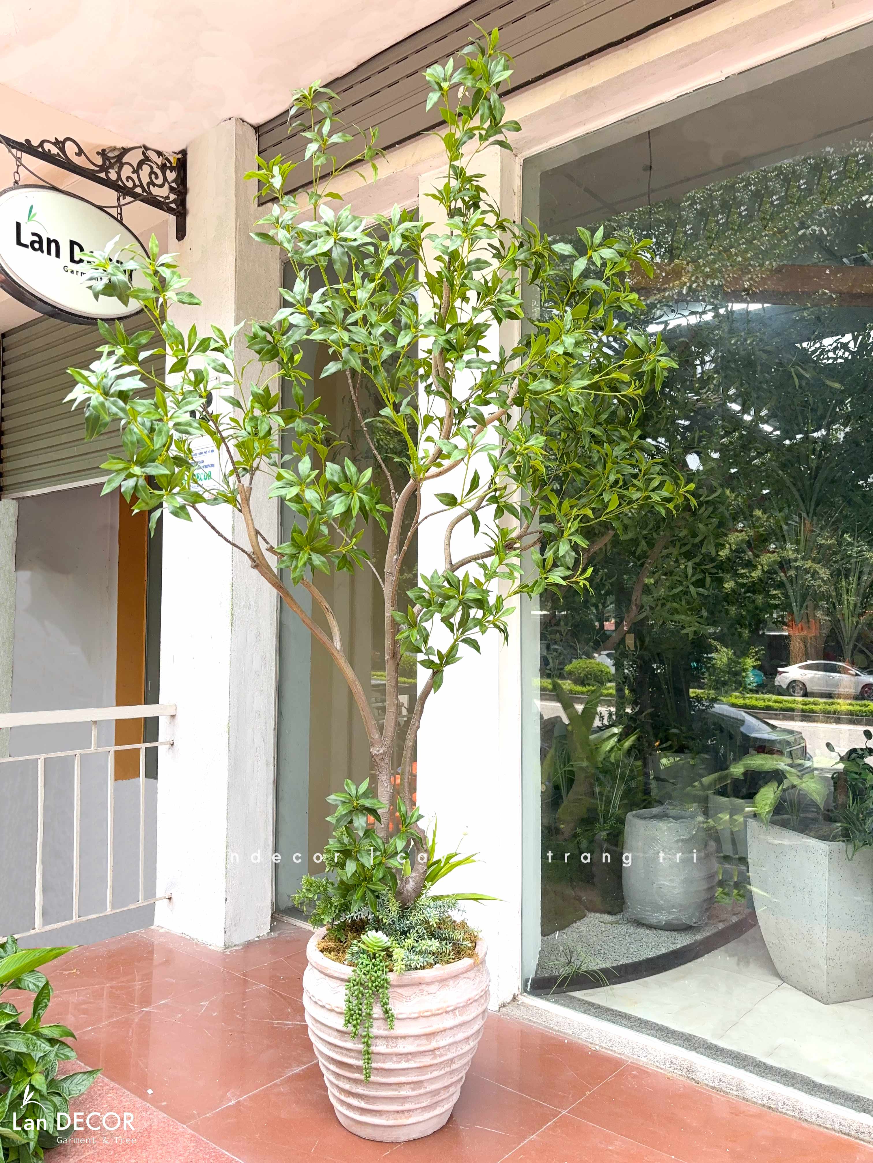 Cây Size Lớn Thiết Kế- Cây Linh Sơn Giả Decor Tiểu Cảnh, Thiết Kế Theo Yêu Cầu (220cm)- CC1378