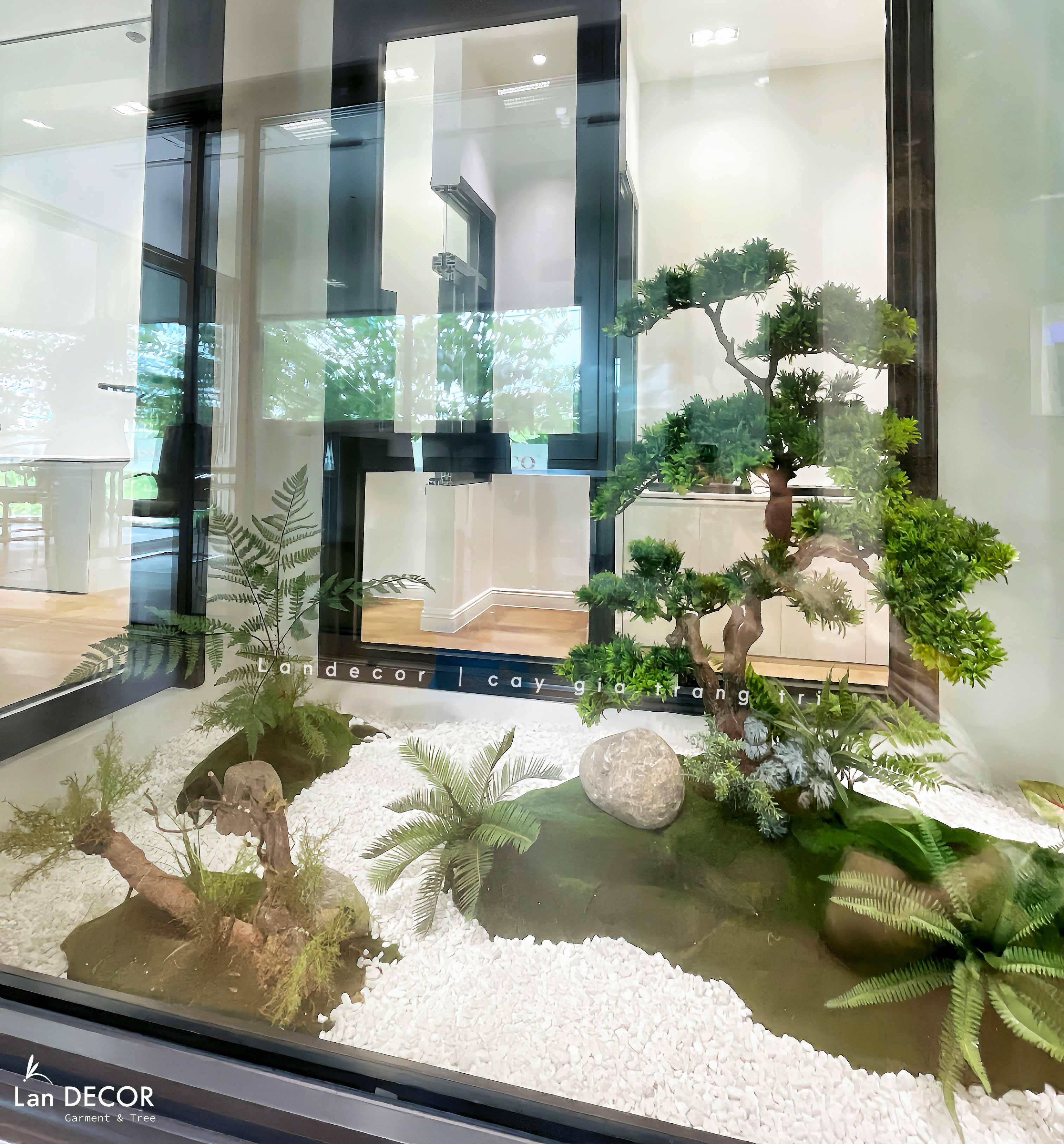 Thi Công Tiểu Cảnh - Thiết Kế Tiểu Cảnh Tùng Bonsai Giả, Nâng Tầm Không Gian Sống