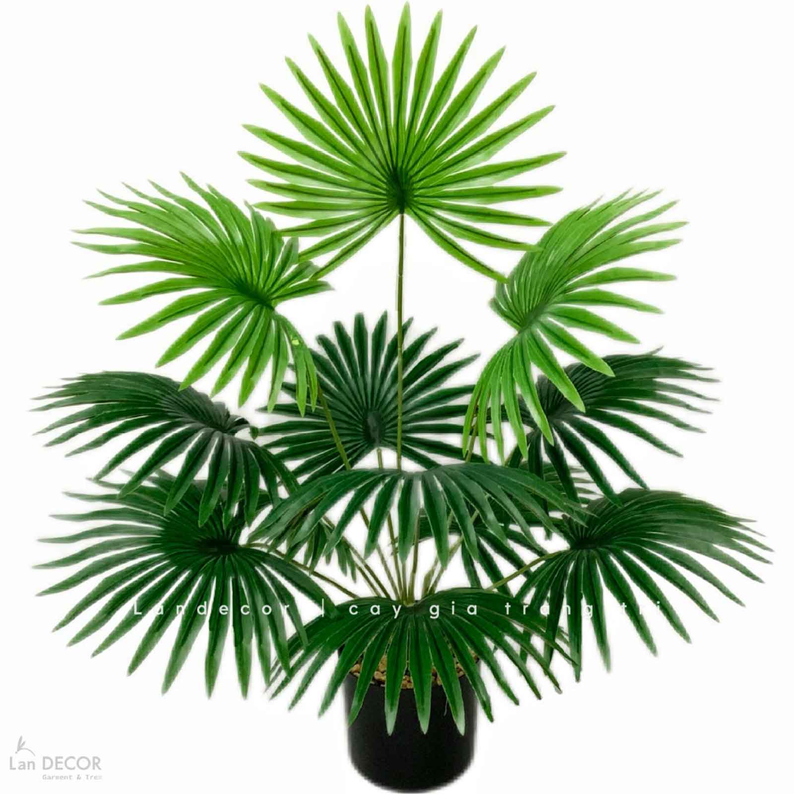 Cành Lá Giả- Cành Cọ Giả Trang Trí Tiểu Cảnh Nhà Cửa, Quán Cafe Độc Đáo (12 lá, 80cm)- HC1346-12 lá