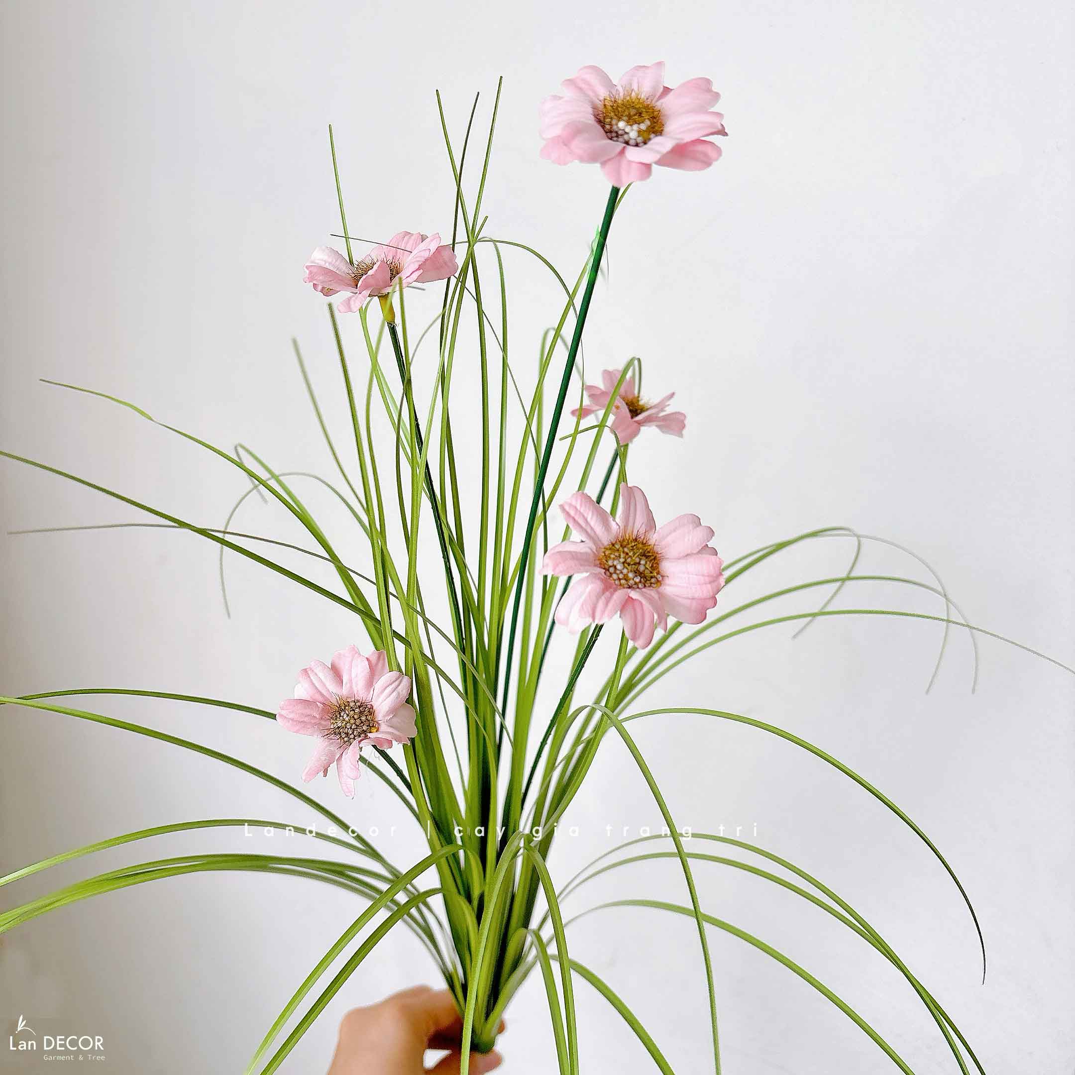 Cành Hoa Cúc Giả- Cành Hoa Cúc Giả Thiết Kế Lan Decor, Trang Trí Kệ Cây Hoa, Decor Căn Hộ, Bồn Rêu Tiểu Cảnh- CC1094