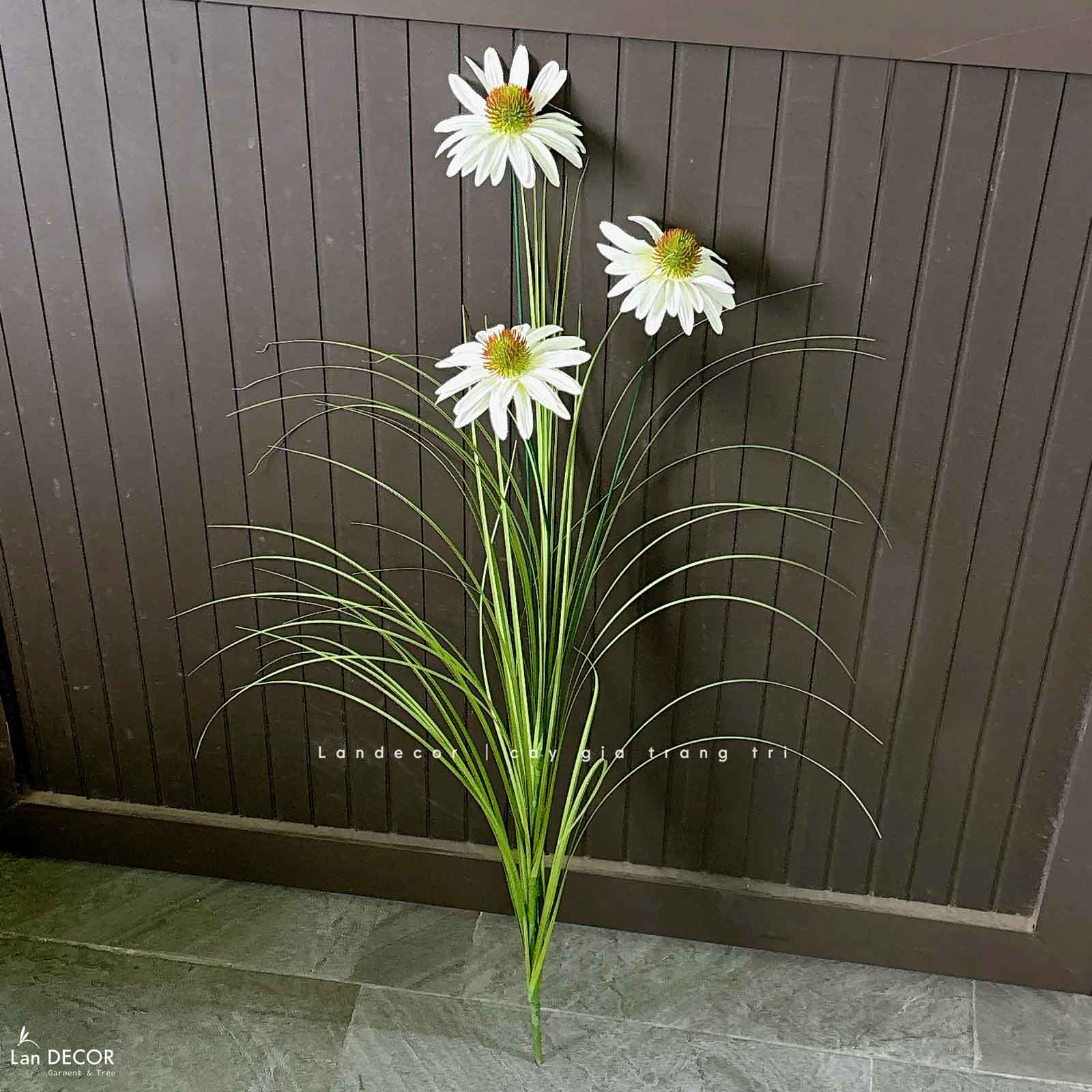 Hoa Cúc Mỹ Giả- Cành Hoa Cúc Mỹ Giả Decor Kệ Sắt, Thiết Kế Tiểu Cảnh Rêu Hoa Ấn Tượng- CC1084