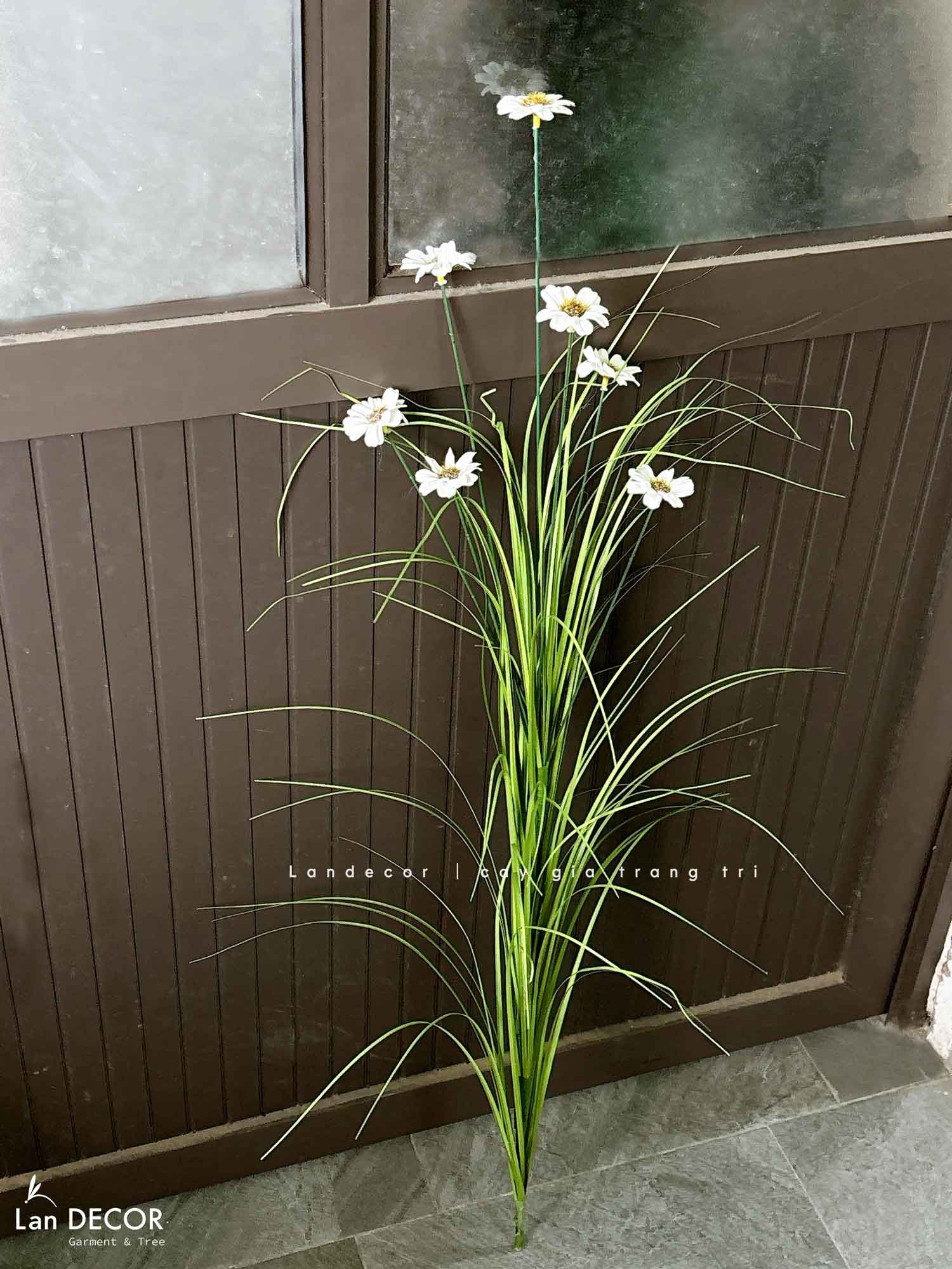 Cành Hoa Cúc Giả- Cành Hoa Cúc Giả Thiết Kế Lan Decor, Trang Trí Kệ Cây Hoa, Decor Căn Hộ, Bồn Rêu Tiểu Cảnh- CC1094