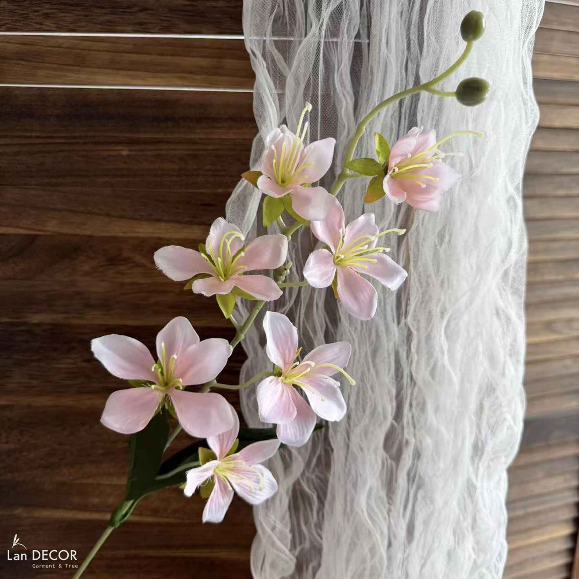 Cành Hoa Giả Decor- Cành Địa Lan Giả Decor Cửa Hiệu (70cm) - HC1271