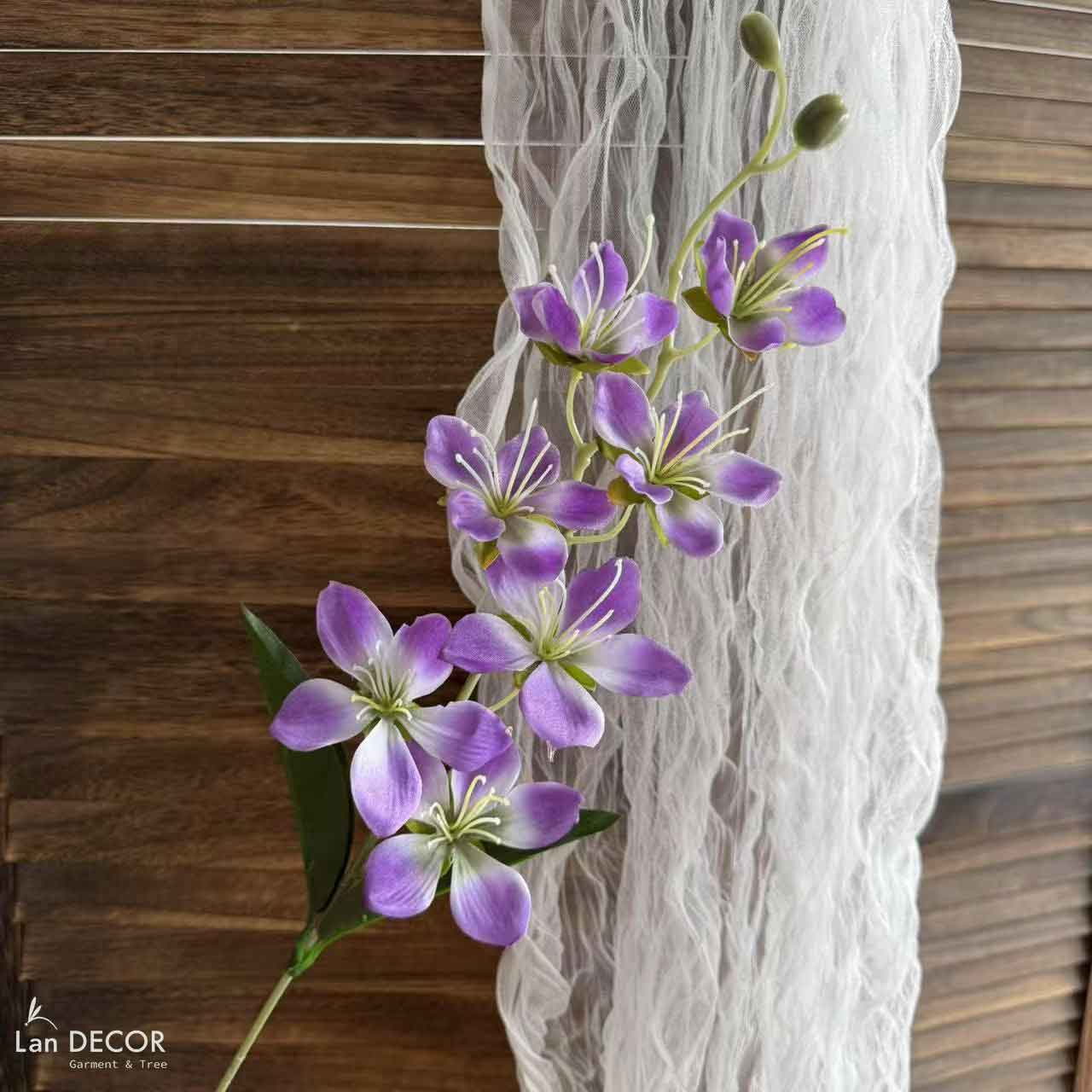 Cành Hoa Giả Decor- Cành Địa Lan Giả Decor Cửa Hiệu (70cm) - HC1271