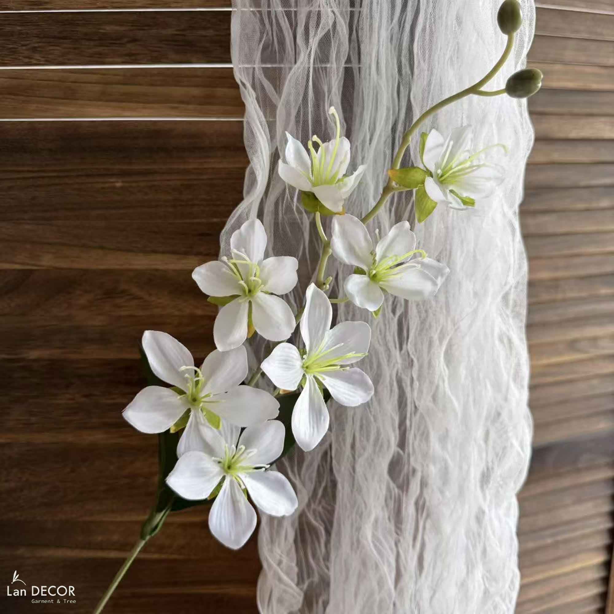 Cành Hoa Giả Decor- Cành Địa Lan Giả Decor Cửa Hiệu (70cm) - HC1271